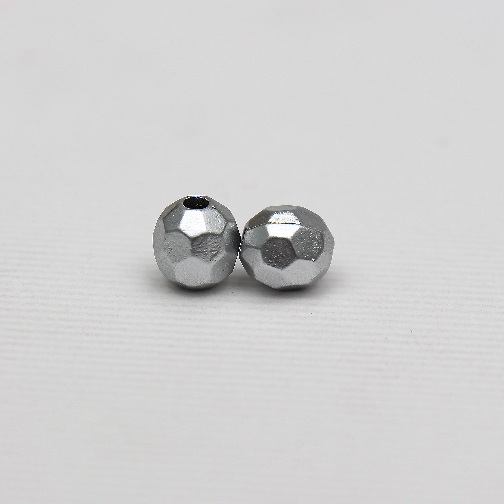 Beads Silver Faceted 6Mm X 6Mm 30G Pb Ib