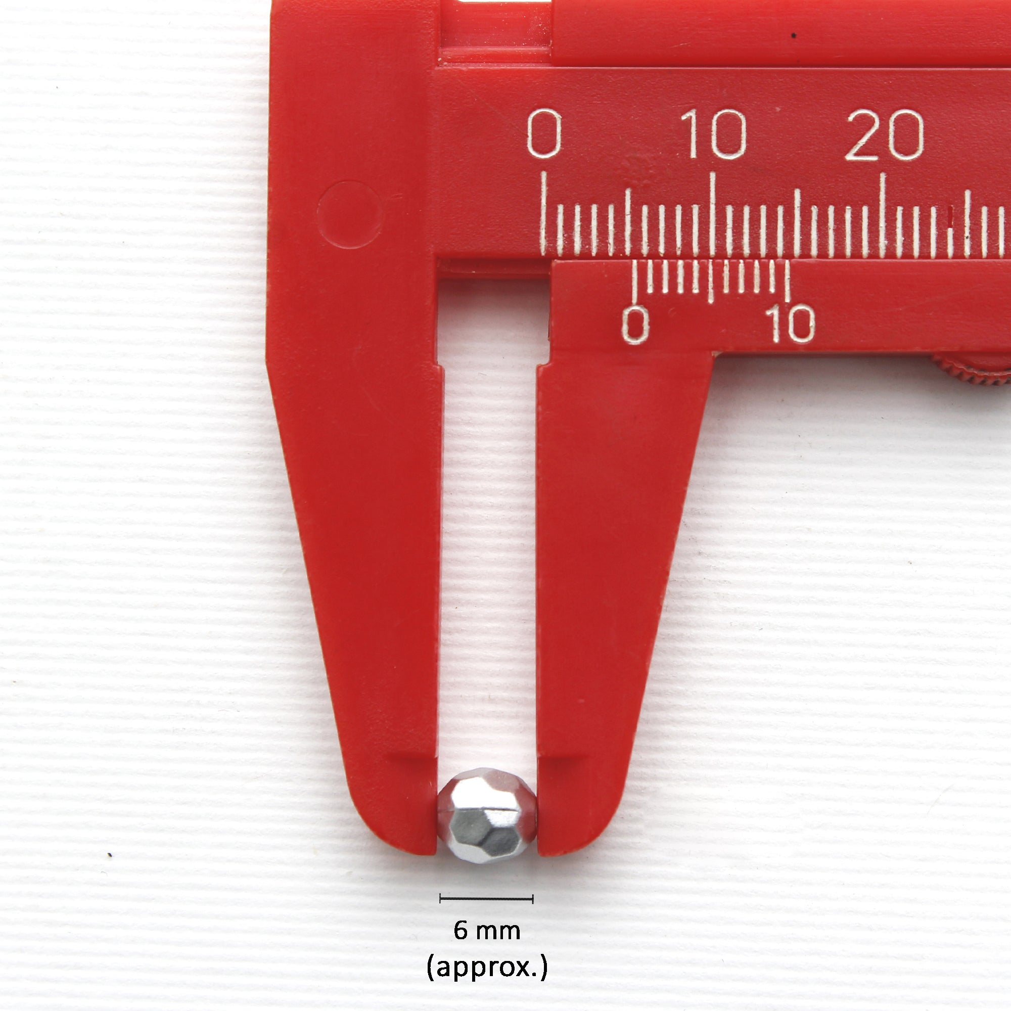 Beads Silver Faceted 6Mm X 6Mm 30G Pb Ib