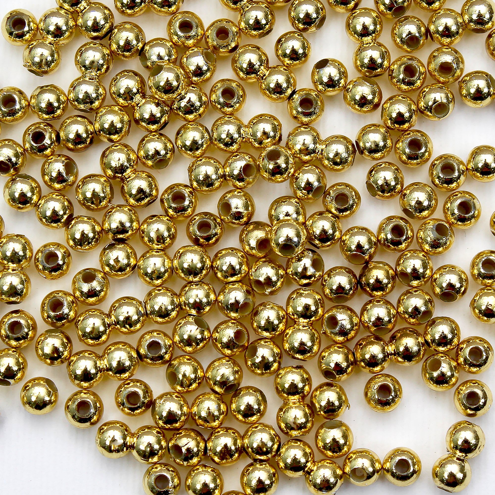 Beads Golden Round 5Mm X 5Mm 30G Pb Ib