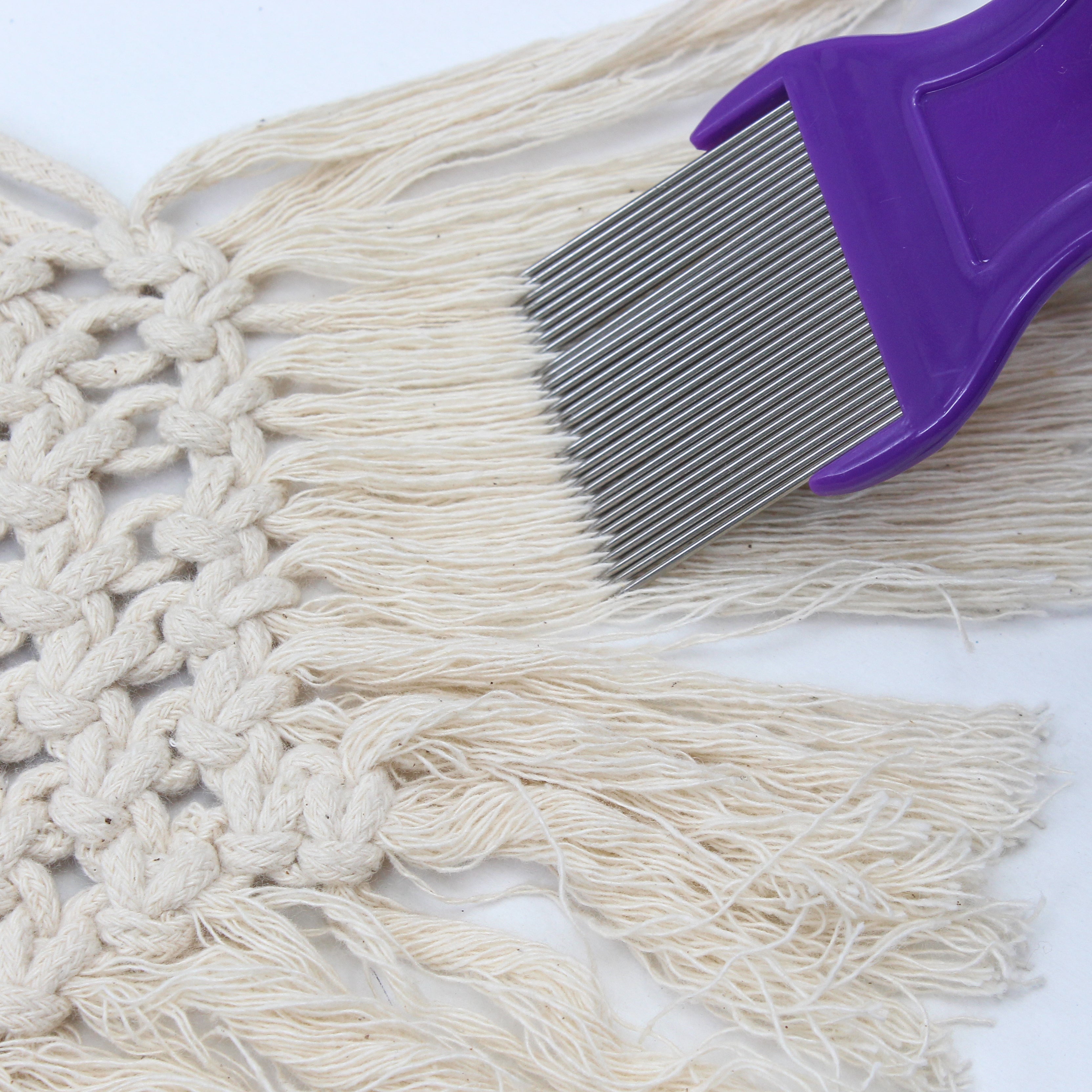 Macrame Fringe Comb Aprox W 2Inch X L 3.5Inch 1Pc Blister