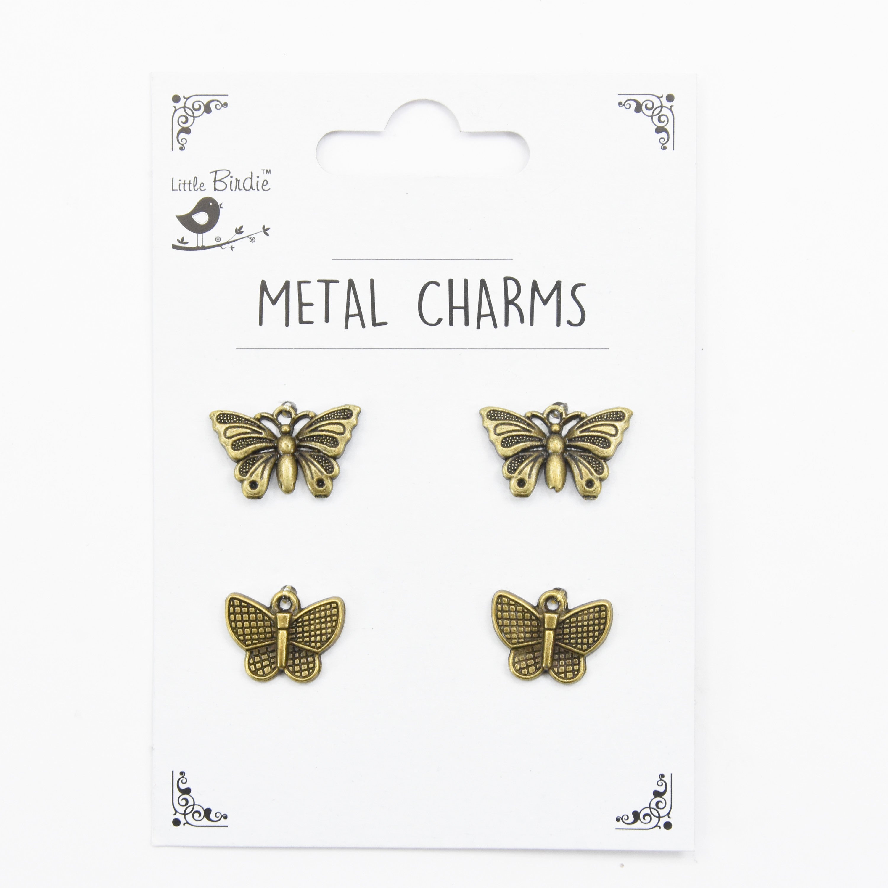 Metal Charms Butterfly Park 4Pcs Pbci Ib - Main Image