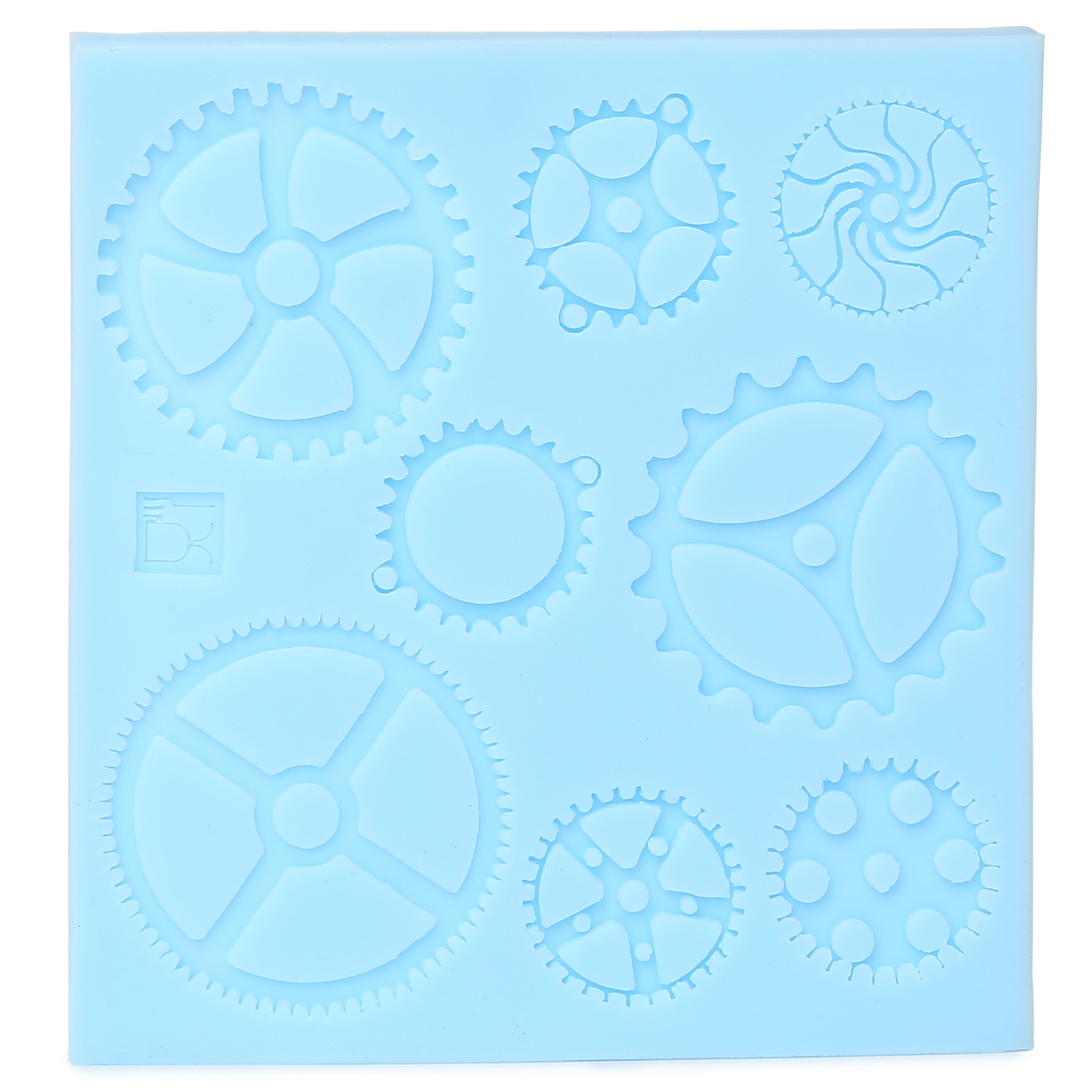 Silicone Mould Cogs & Gears 10.5cm X 9.9cm 5.5mm 1pc