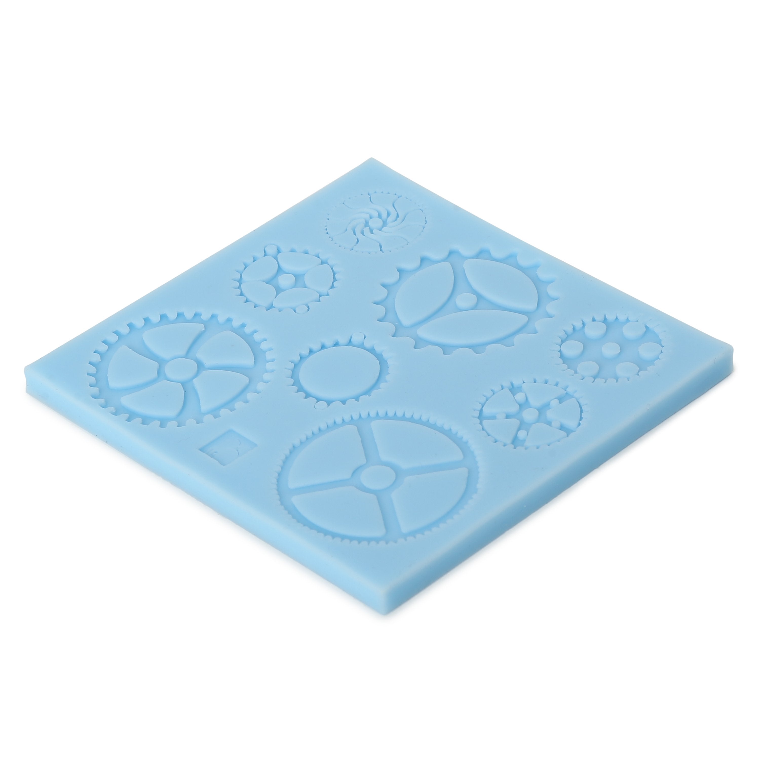 Silicone Mould Cogs & Gears 10.5cm X 9.9cm 5.5mm 1pc
