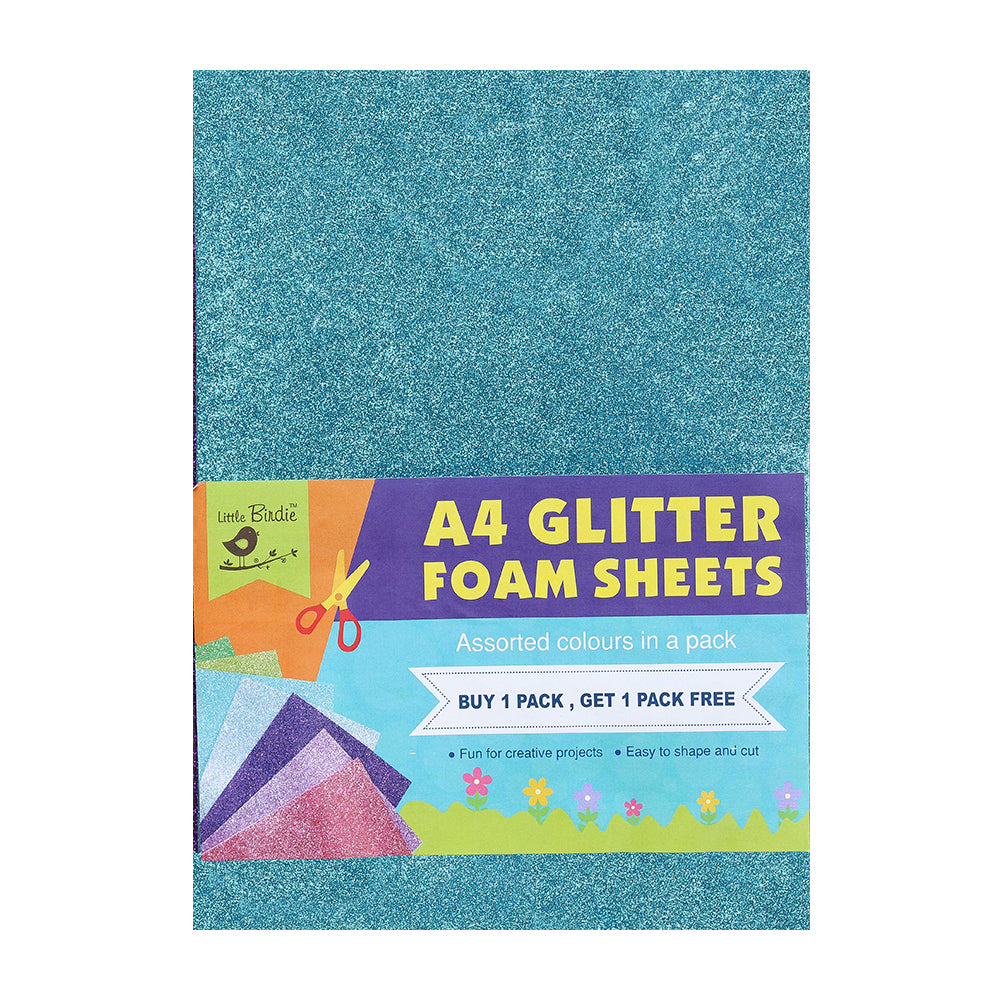 A4 Funky Foam Craft Sheets A4 Assorted Colourful Pack of 10 