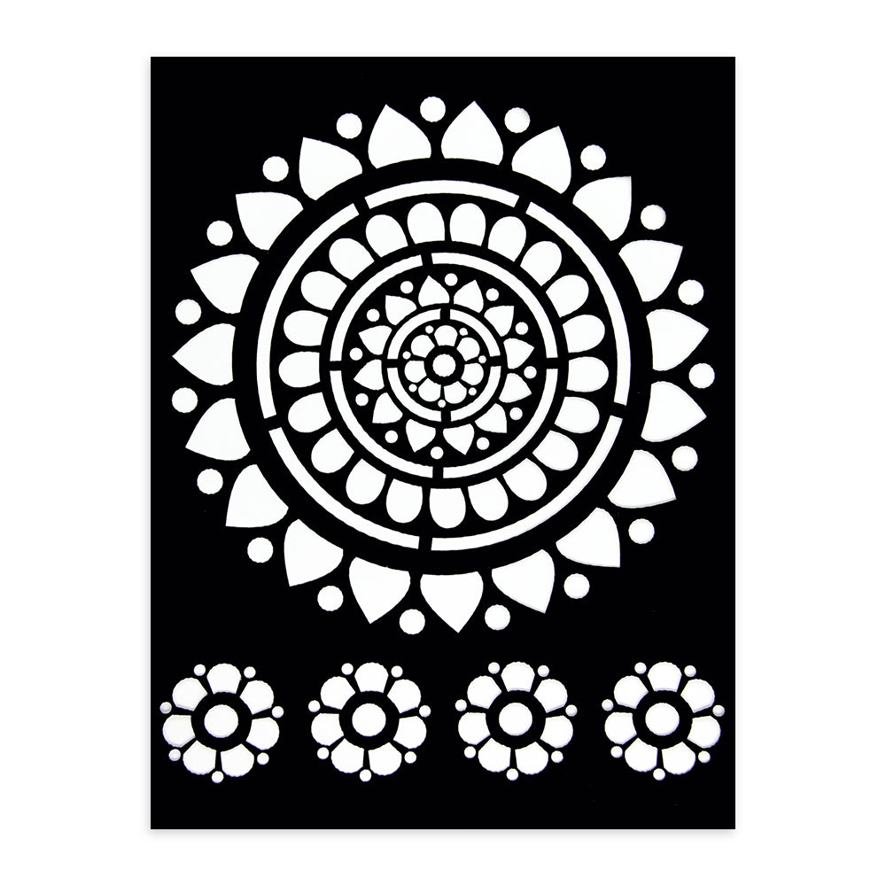 Itsy Bitsy Stencil Mandala -7.3x 9.7Inch, 1 Piece