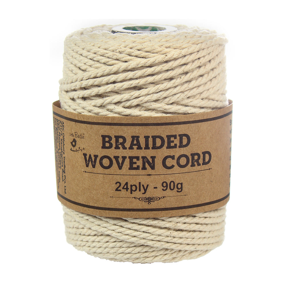 Braided Woven Cord 24ply -90gm, 1 Roll