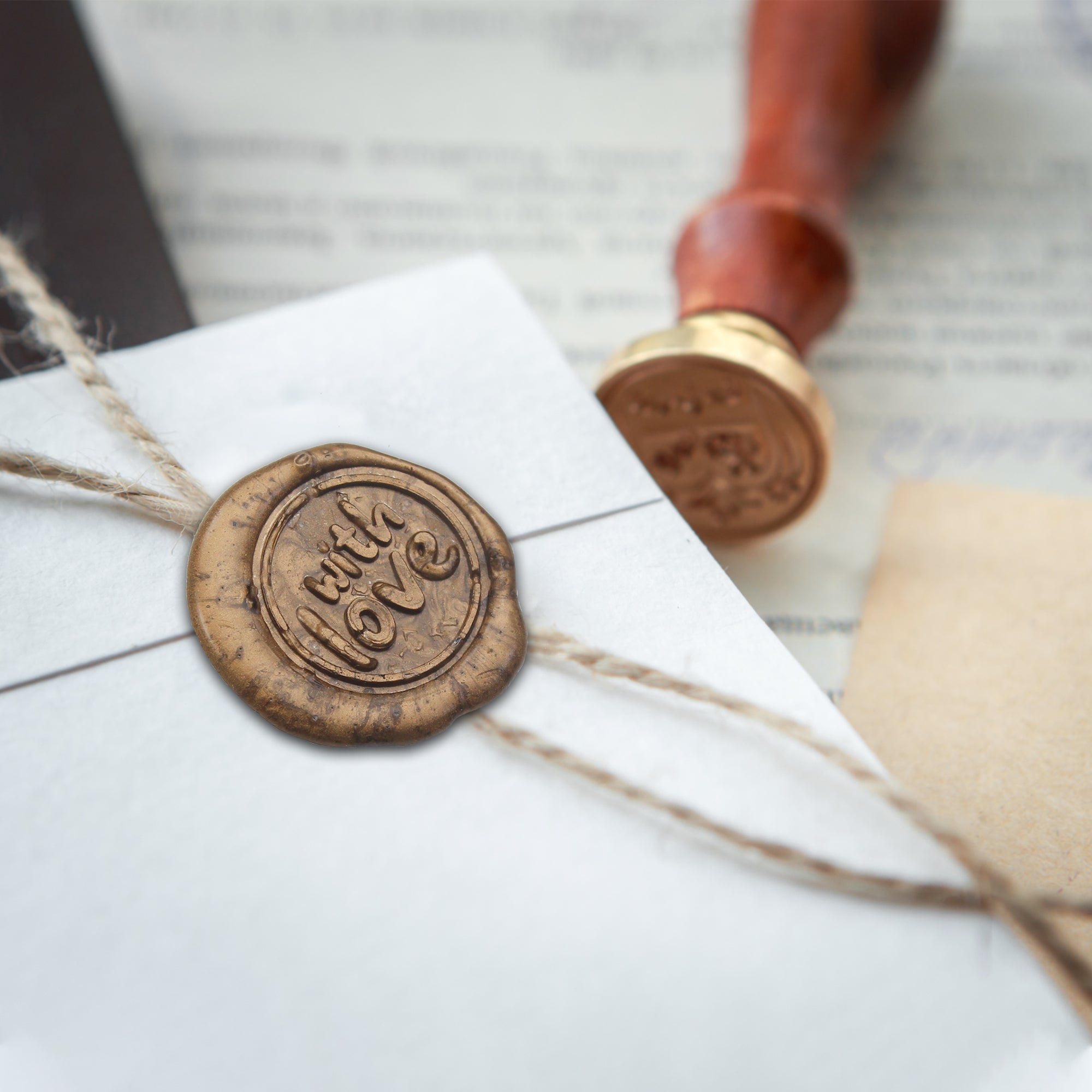 Sealing Wax Stamp 25Mm With Love 1Pc Ib
