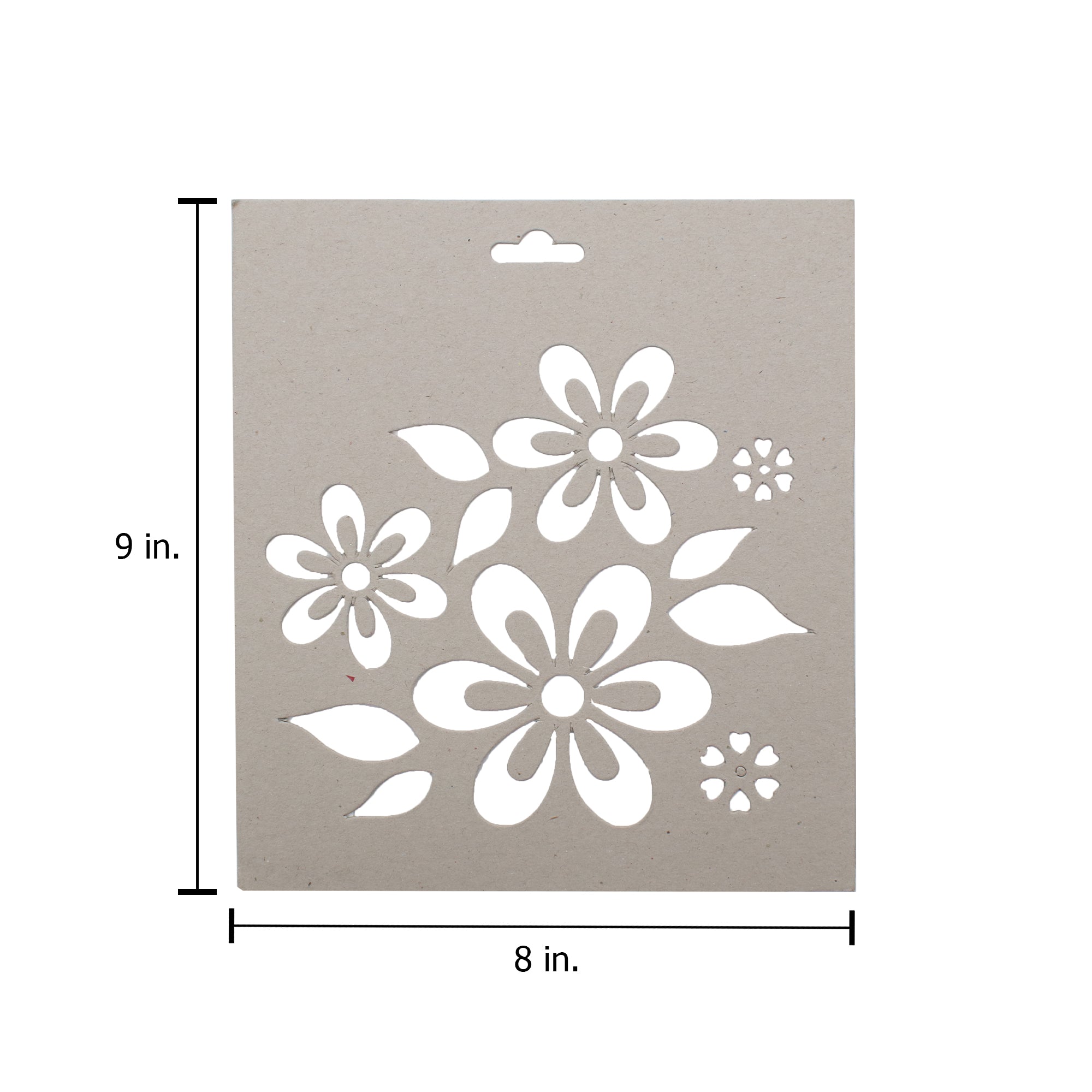 Chipboard Stencil - Wild Daisies, 8 X 9 inch