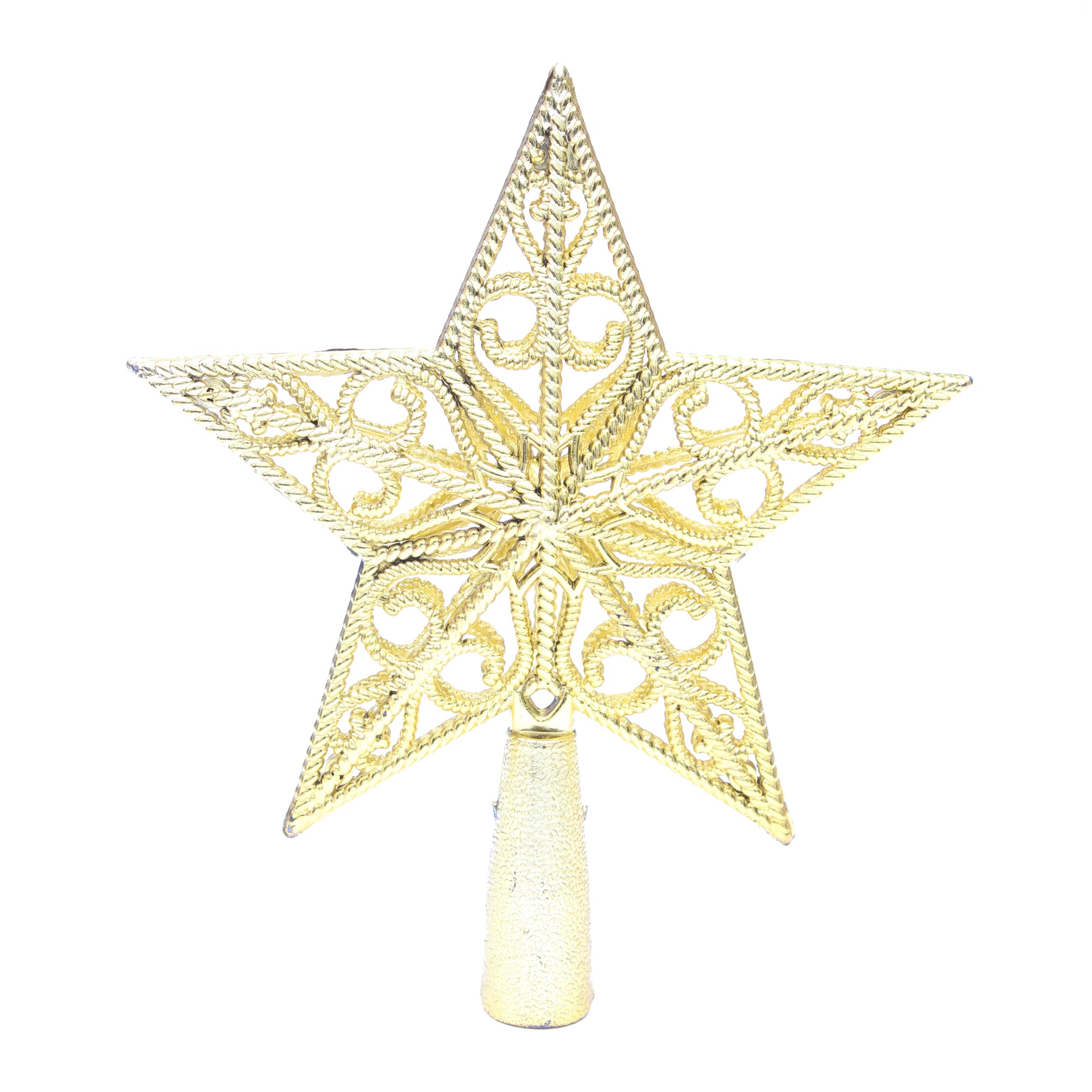 X-Mas Tree Topper Star Gold 1Pc Pb