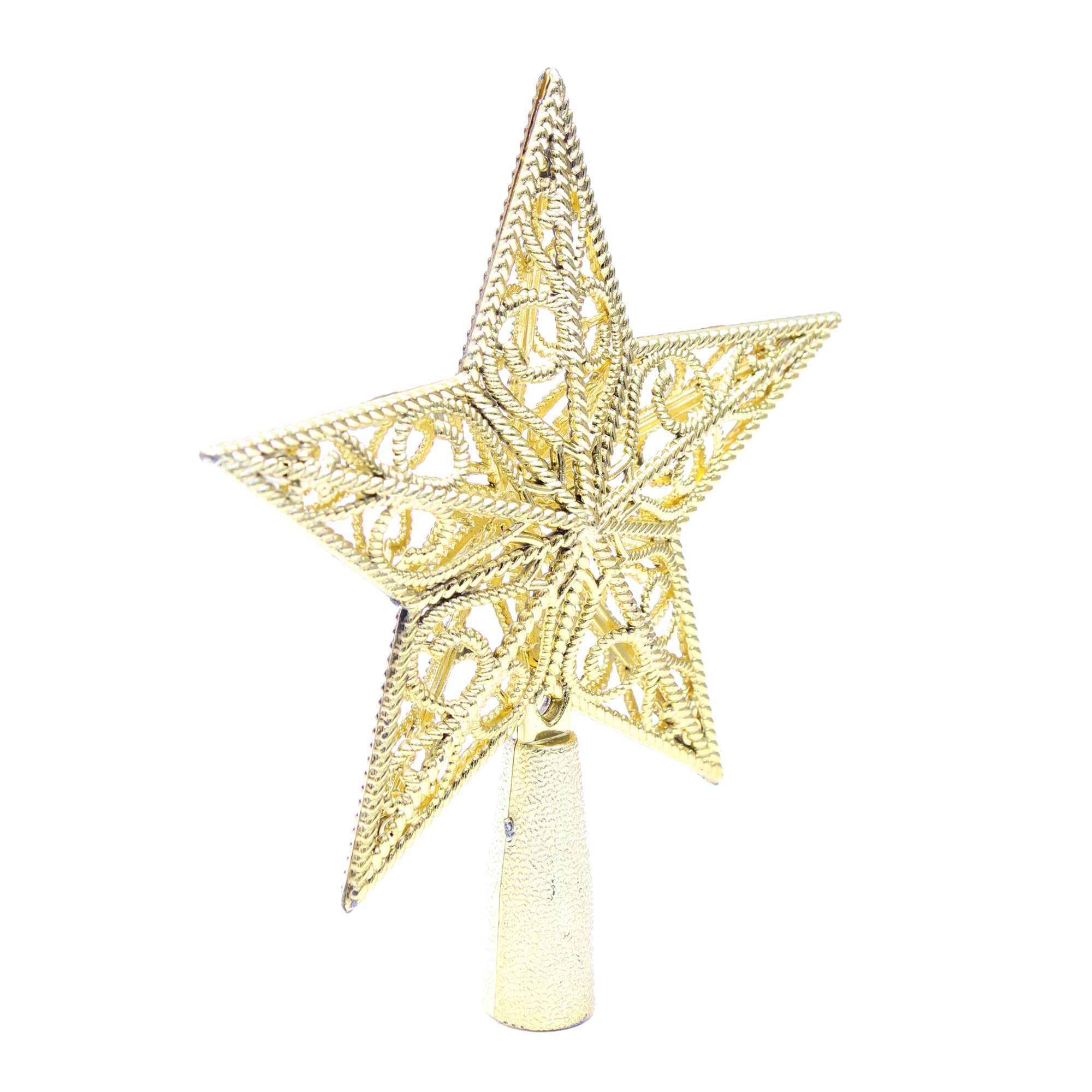 X-Mas Tree Topper Star Gold 1Pc Pb