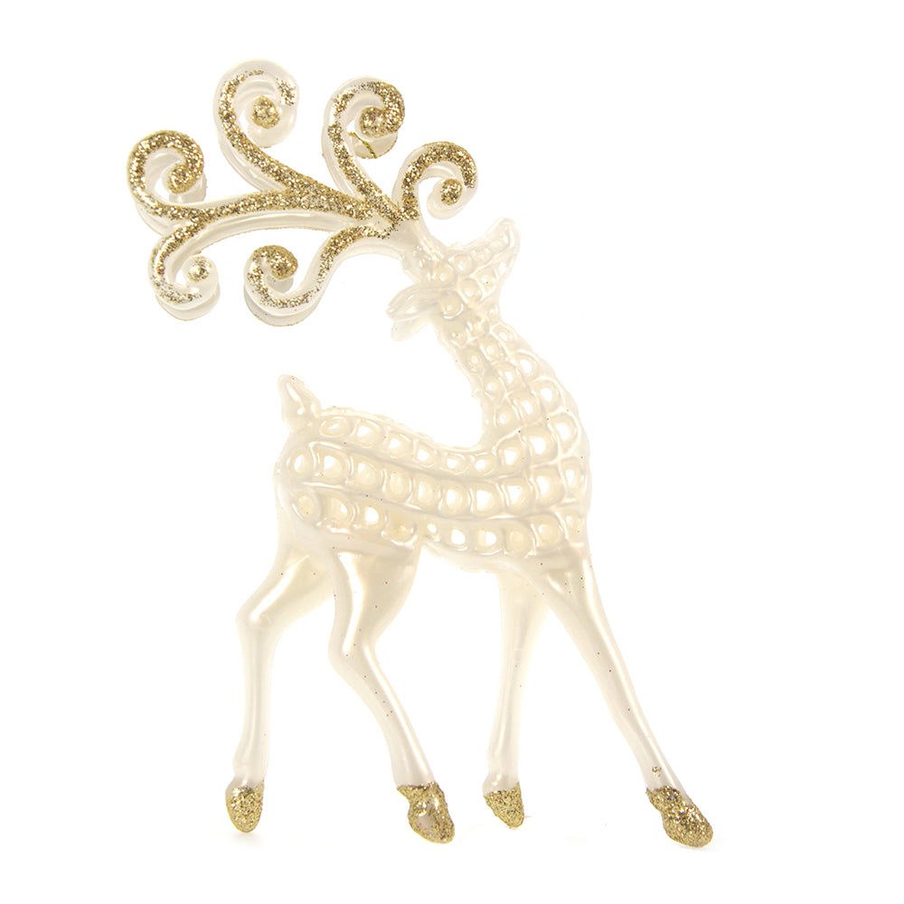 Christmas Decorative Hanging- Glitter Reindeer Gold