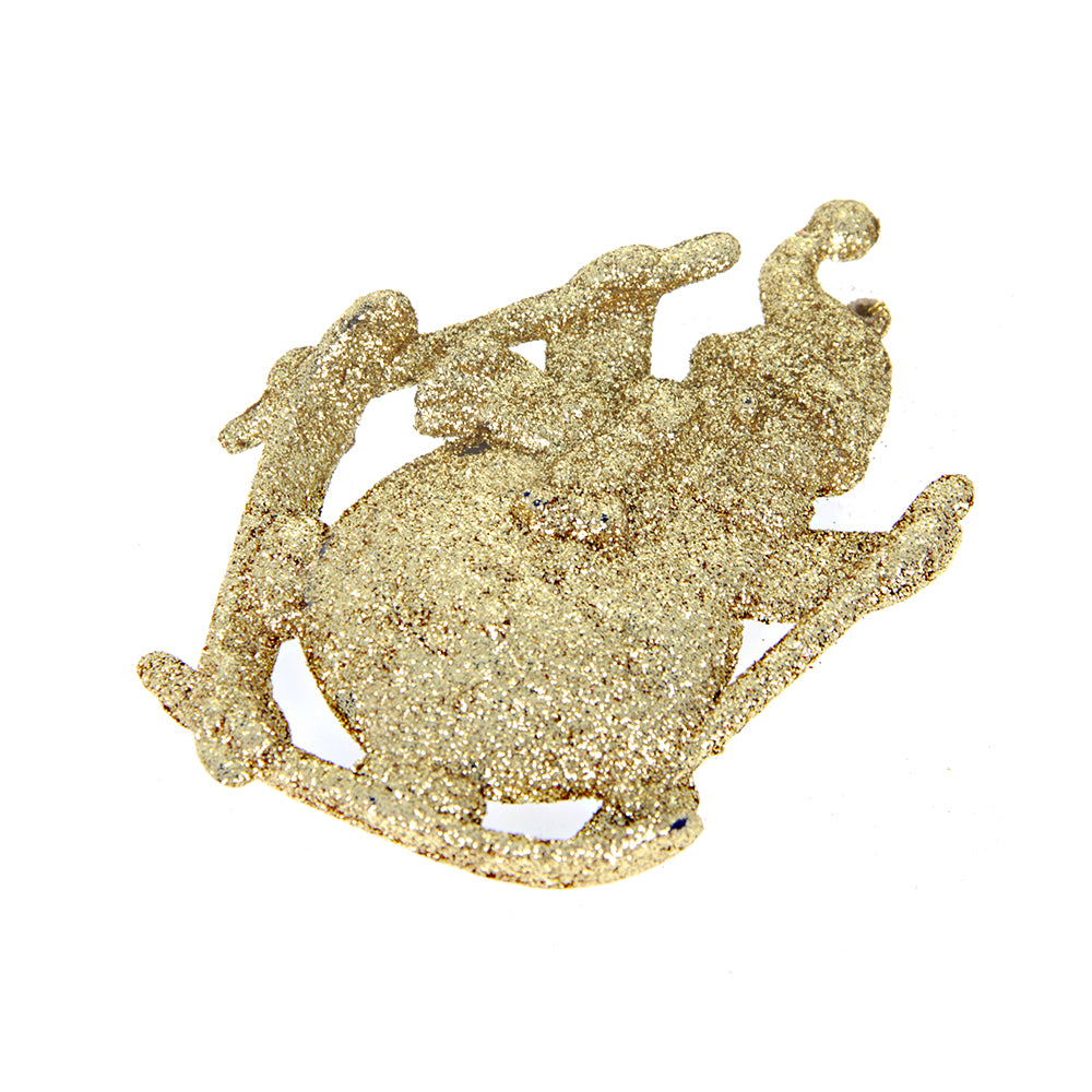 Christmas Decoration Hanging- Glitter Snowman Gold