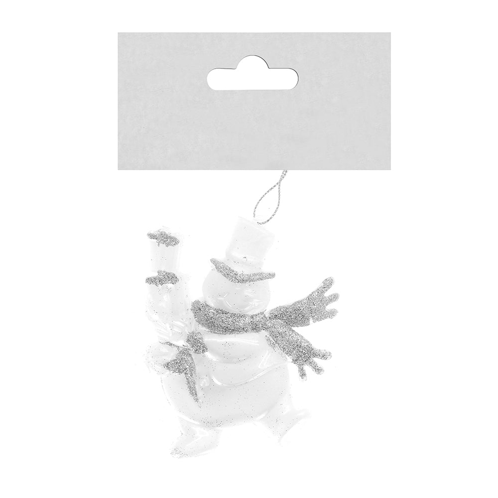 Christmas Decoration Hanging- Snowman Silver