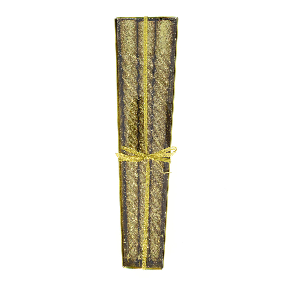 Swirl Candle 3pcs- Gold