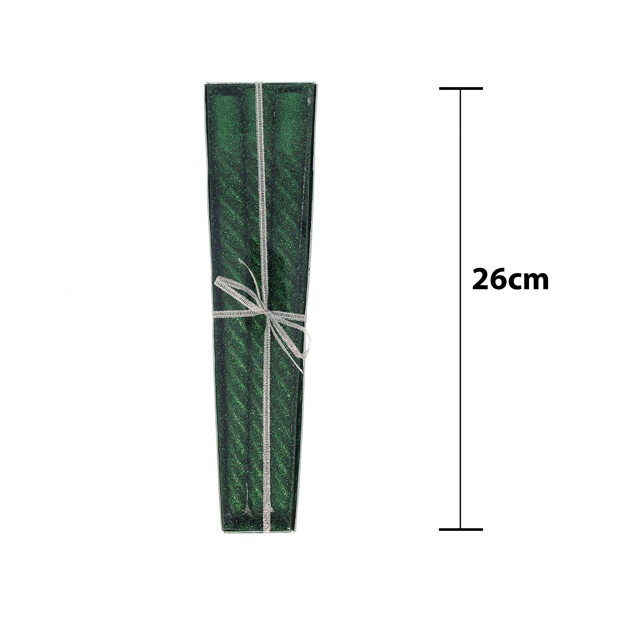 Swirl Candle 3Pcs- Green