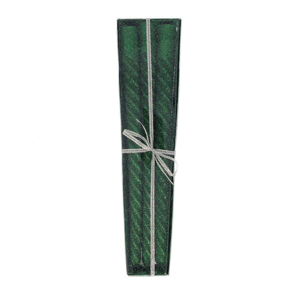 Swirl Candle 3Pcs- Green