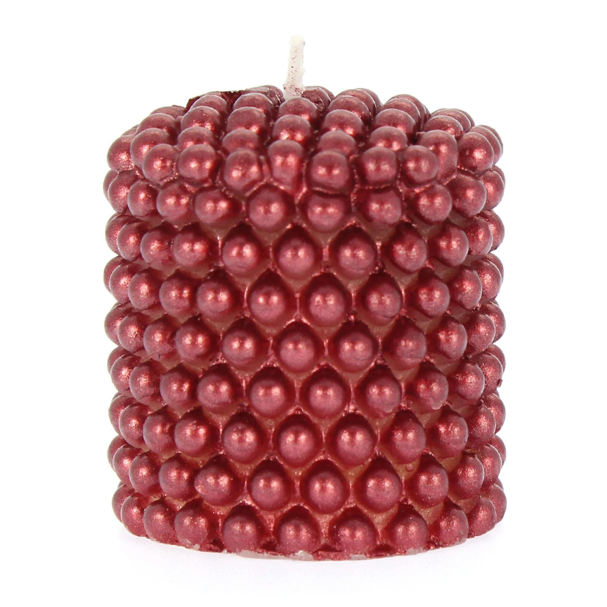 Beaded Christmas Candle - Assorted Colours, 6X6X5Cm, 1Pc