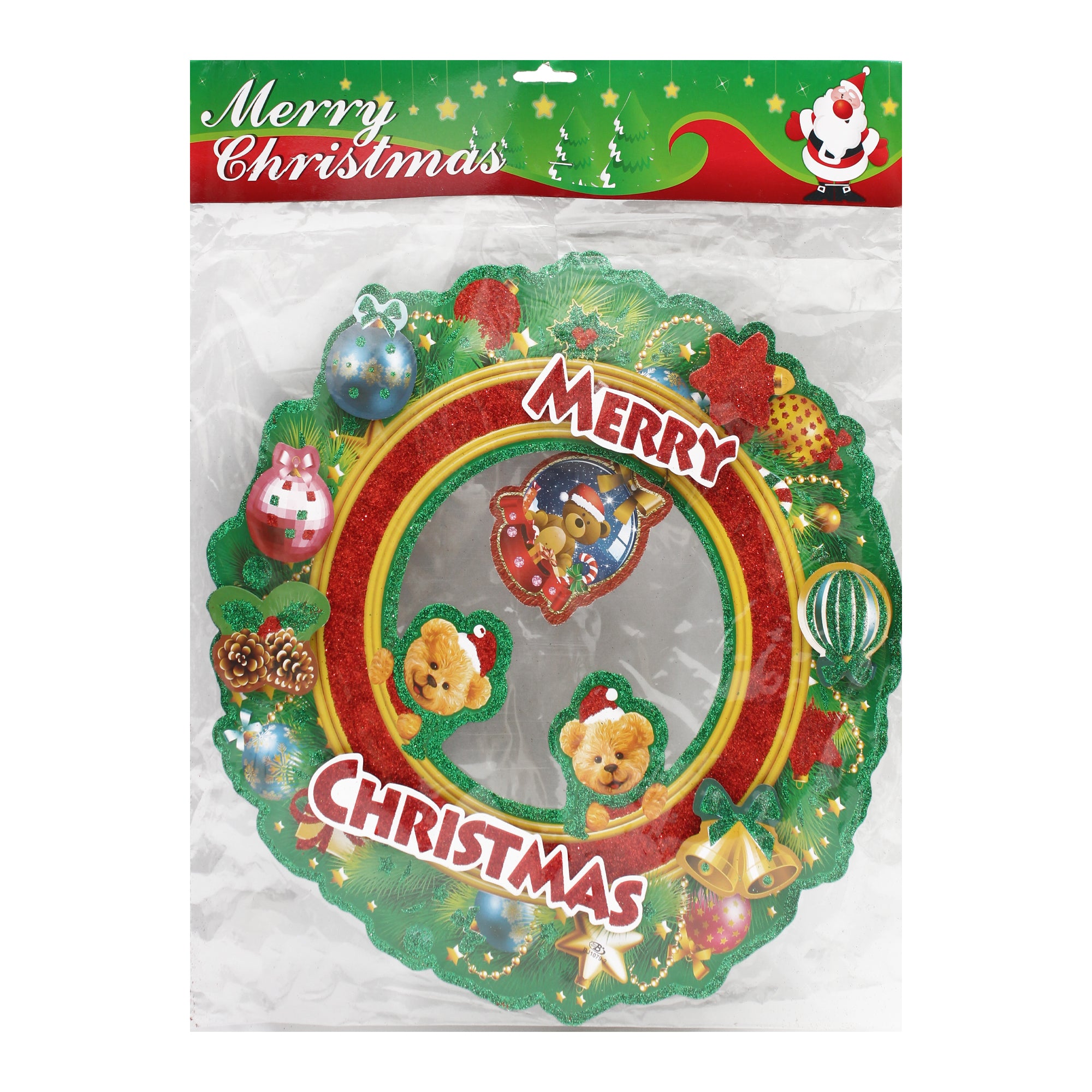 X-Mas Paper Wreath Merry Christmas 1Pc