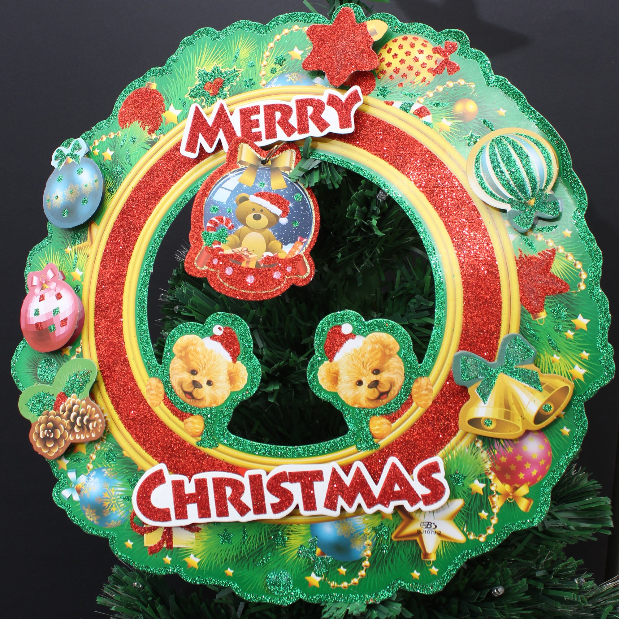 X-Mas Paper Wreath Merry Christmas 1Pc