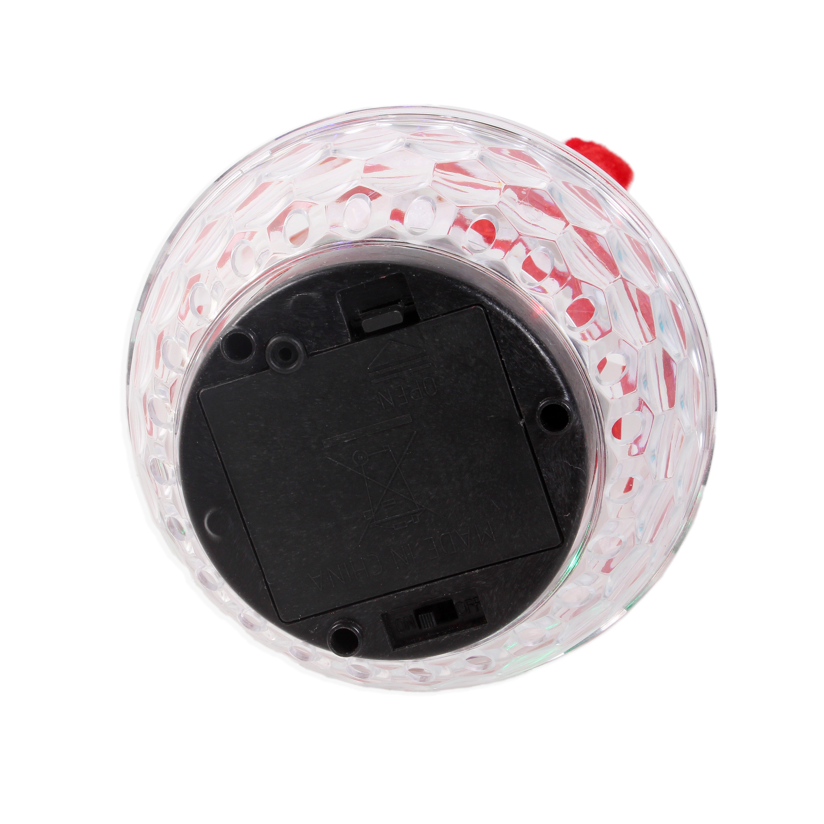 Christmas Toy Santa Sitting On Globe Filled With Lights & Music 11inch 1pc Box IB