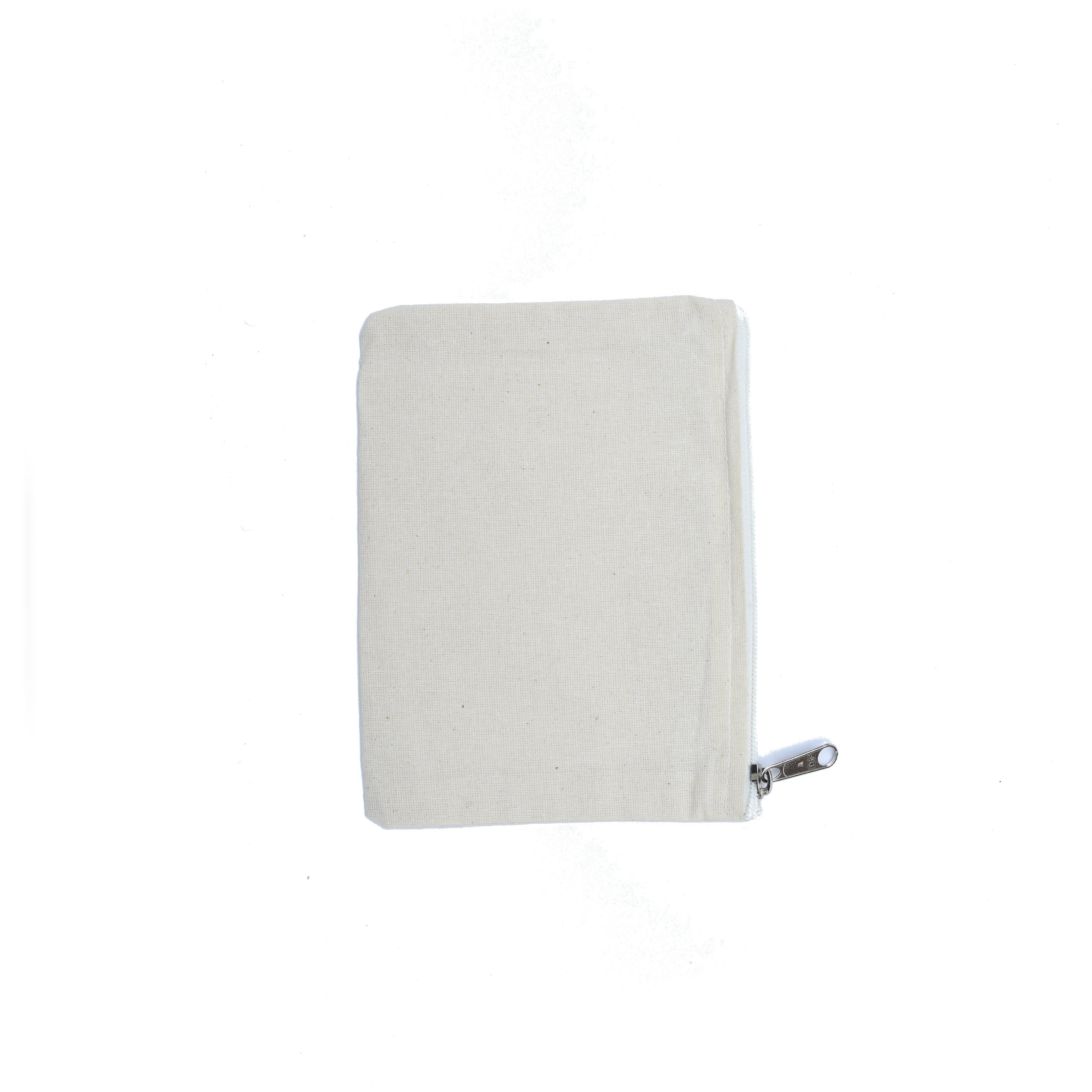 white canvas zipper bag White