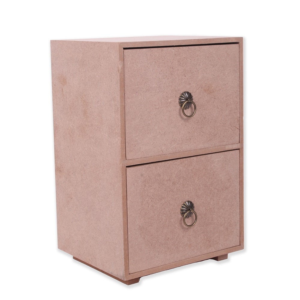 MDF Chest Of 2Drawers W6.5 X H9.5 X D5.5Inch 5.5Mm Thick 1Pc Lb