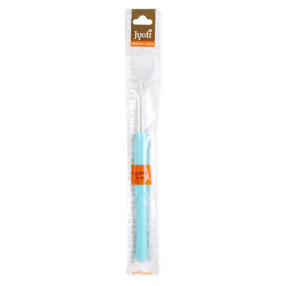 Crochet Hook Plastic Handle 3mm Size-11 1pc