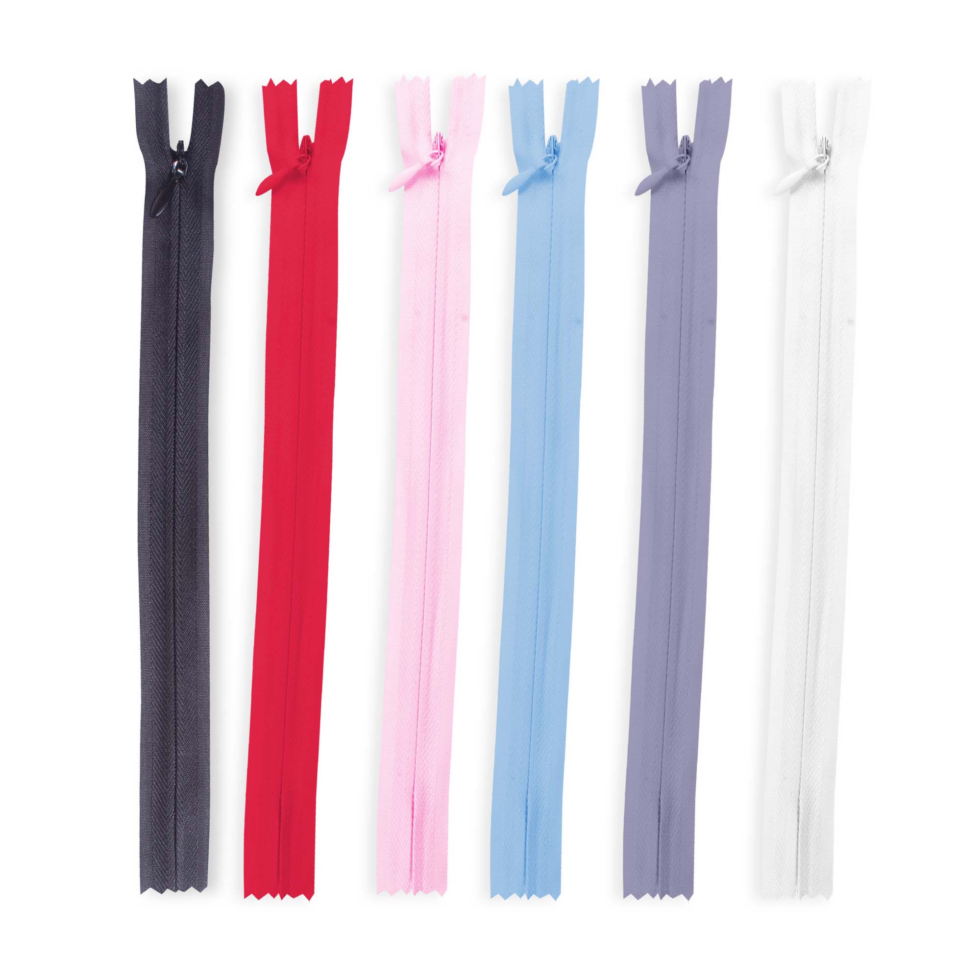 Zipper Blue Red White Black Pink Grey Each 1Pc 8 Inch 6Pc Pbhc Jy