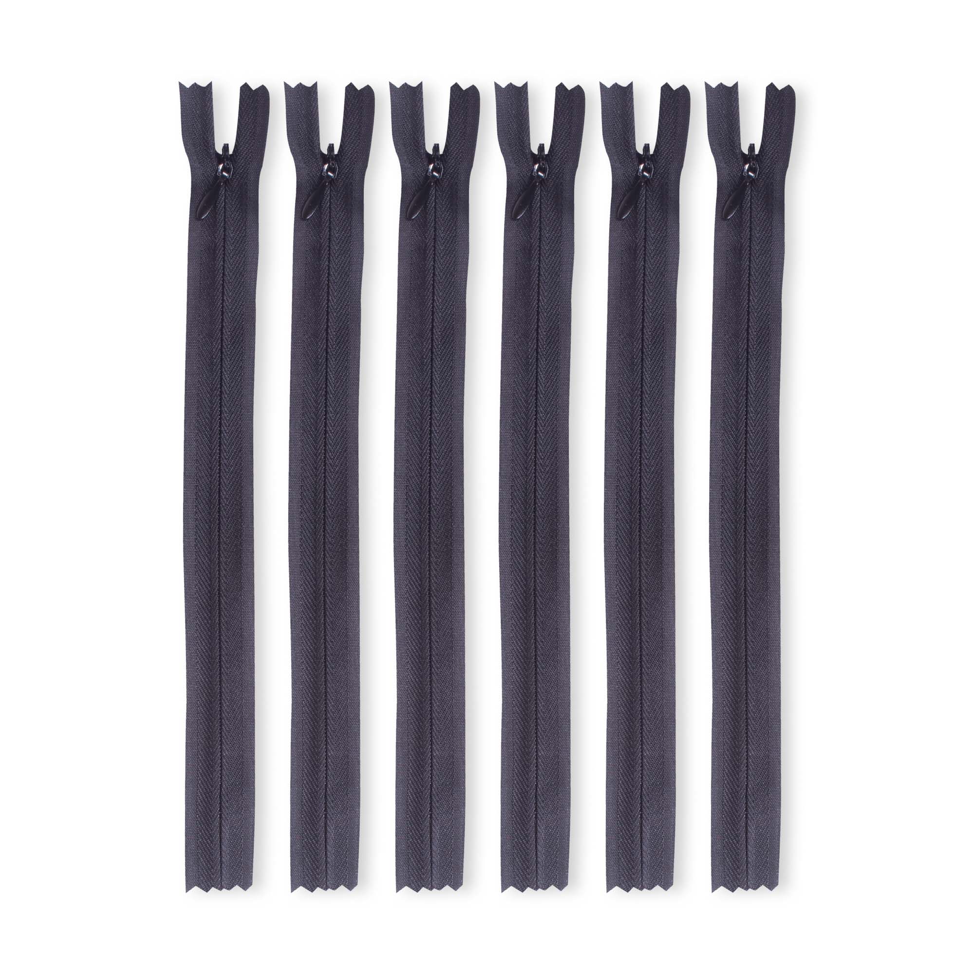 Zipper Black 8 Inch 6Pc Pbhc Jy