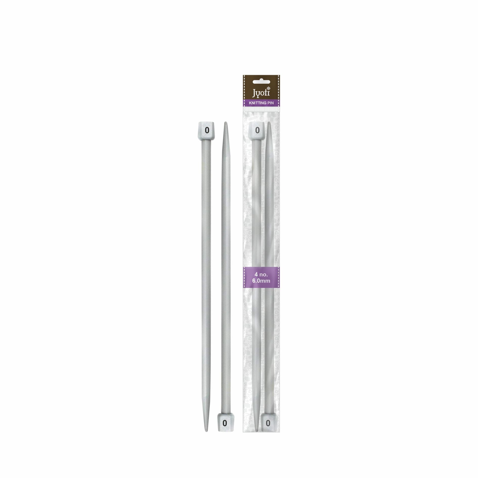 Knitting Needles 25cm (10 inch) Flat Knob No.7 1Pair