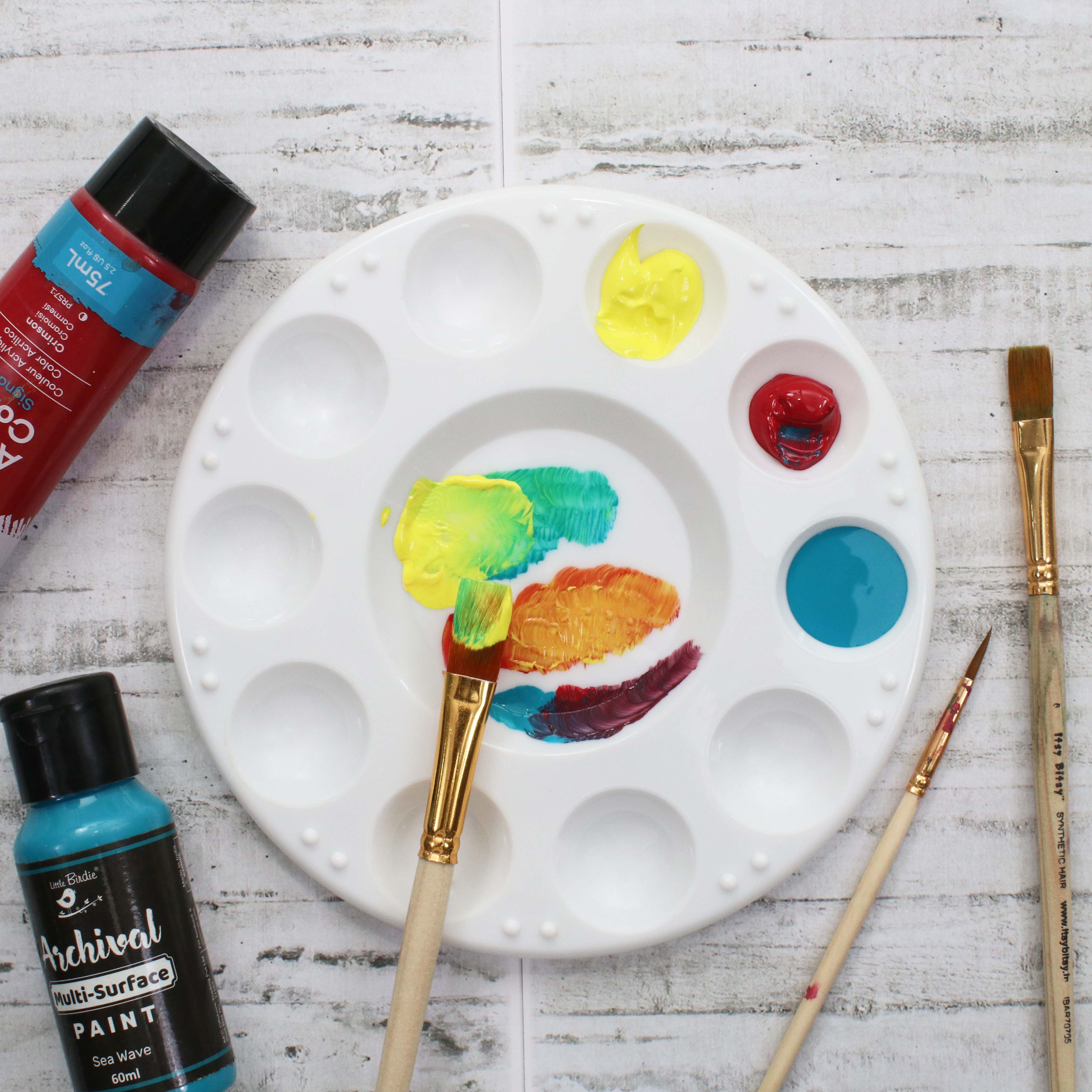 Artists Plastic Palette 7inch Round 10 Well 1pc