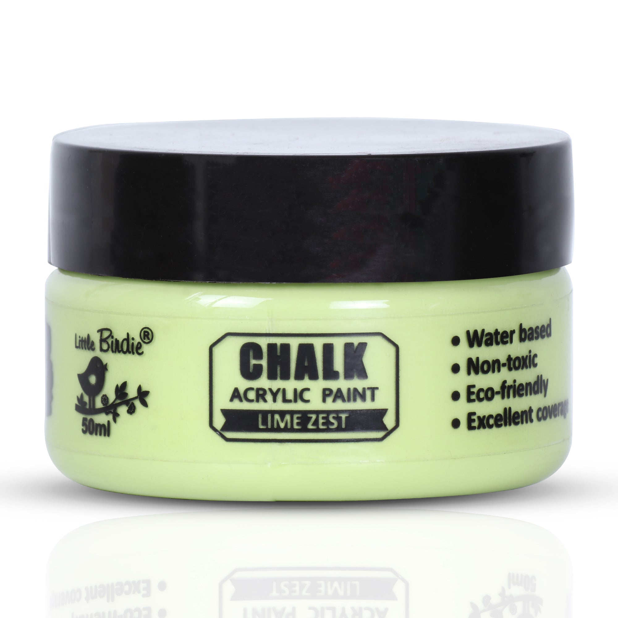 Home Decor Chalk Paint Lime Zest 50ml Bottle