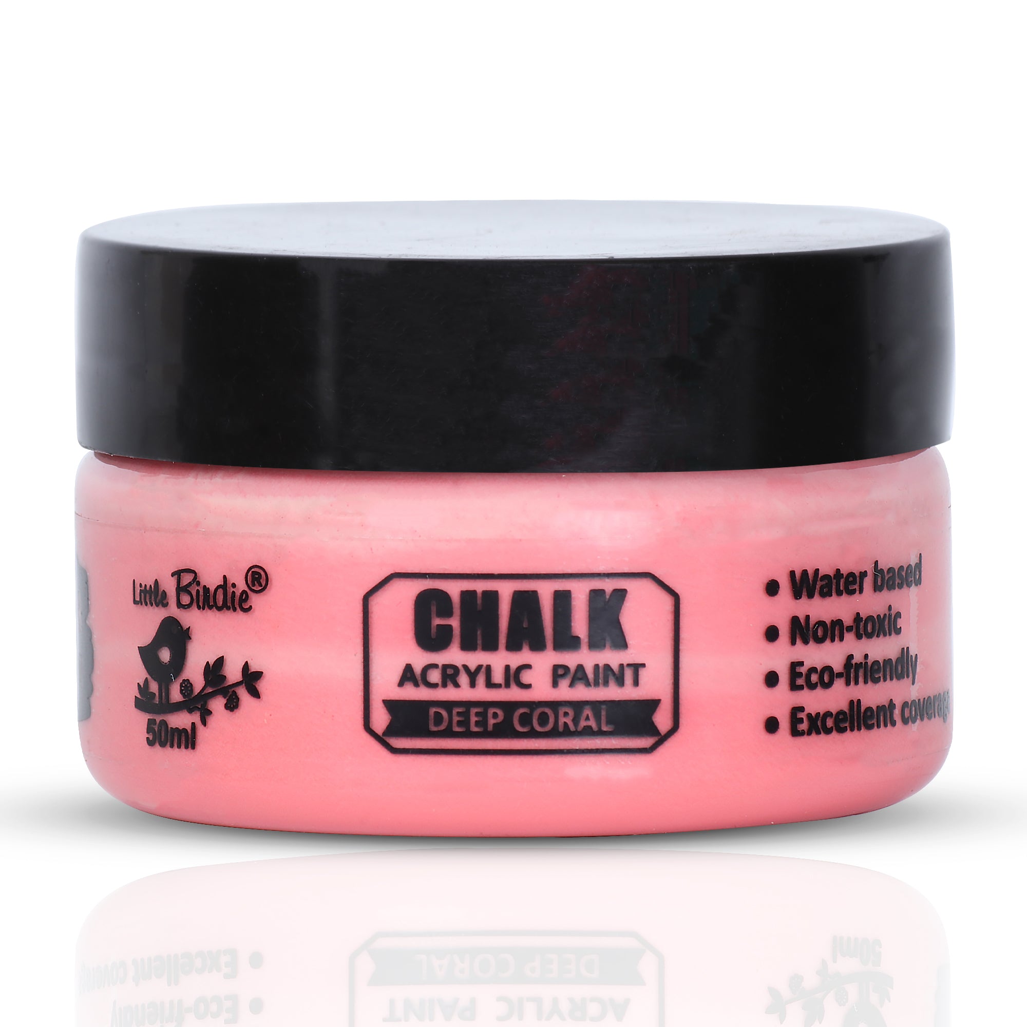 Home Decor Chalk Paint Deep Coral 50ml Bottle