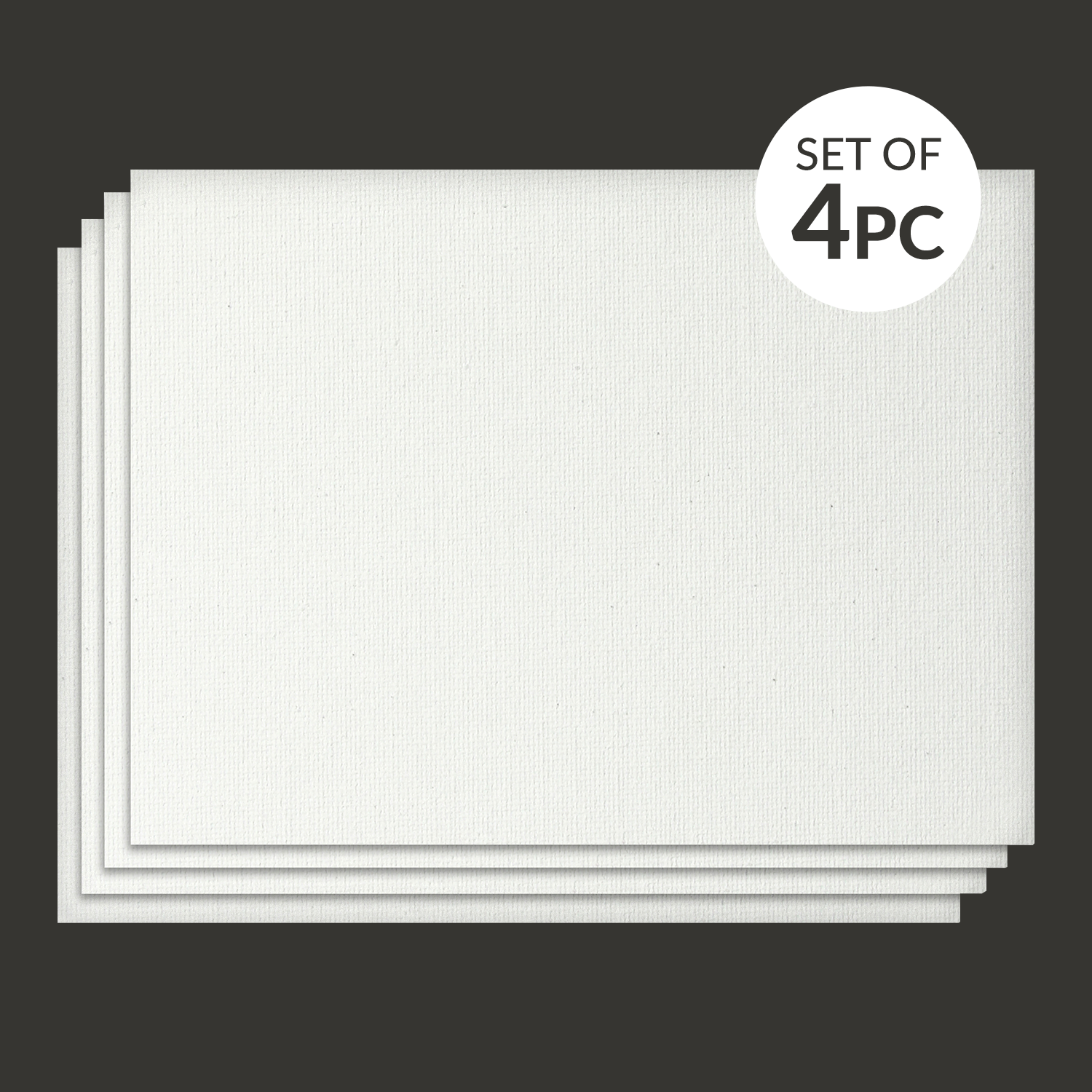 Canvas Board Rectangle 7 X 5Inch 230Gsm 2Mm Thick 4Pc Shrink Lb
