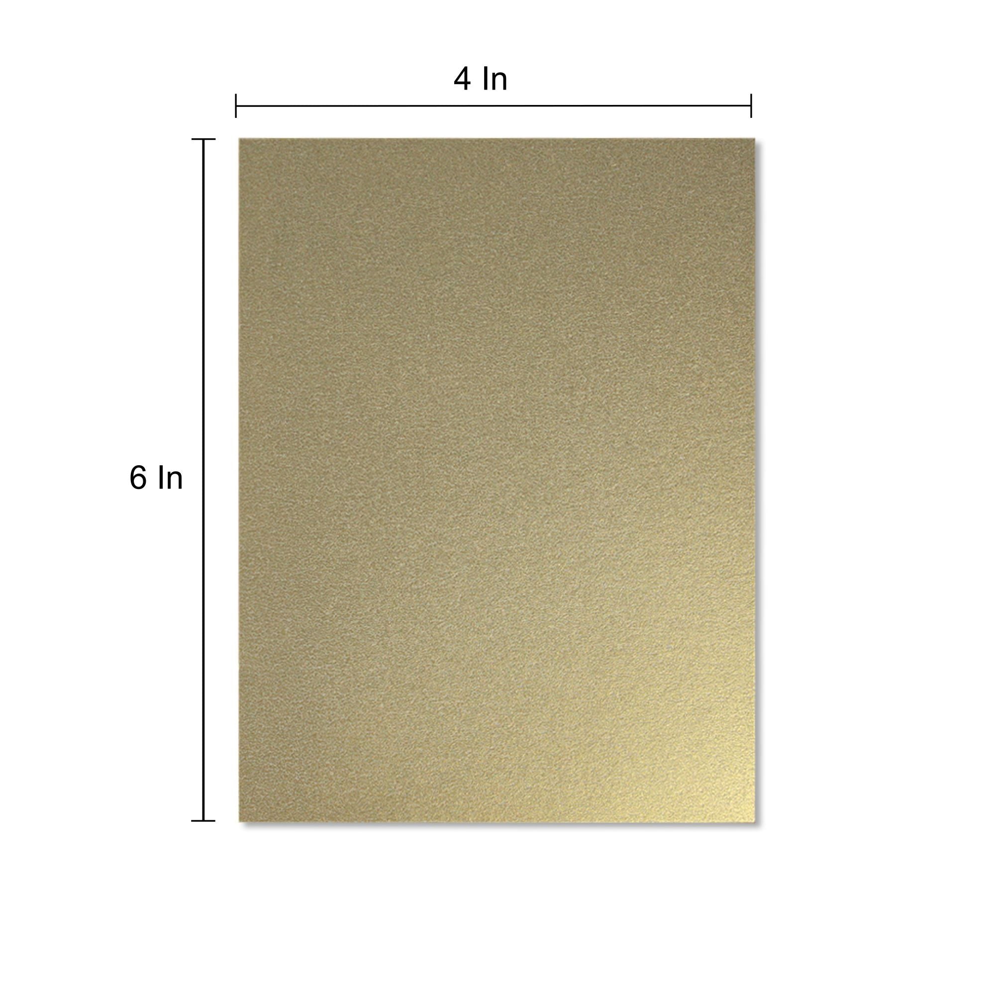 Premium Card & Envelope Metallic Millennium Light Gold 4Inch X6Inch  1Pc Lb