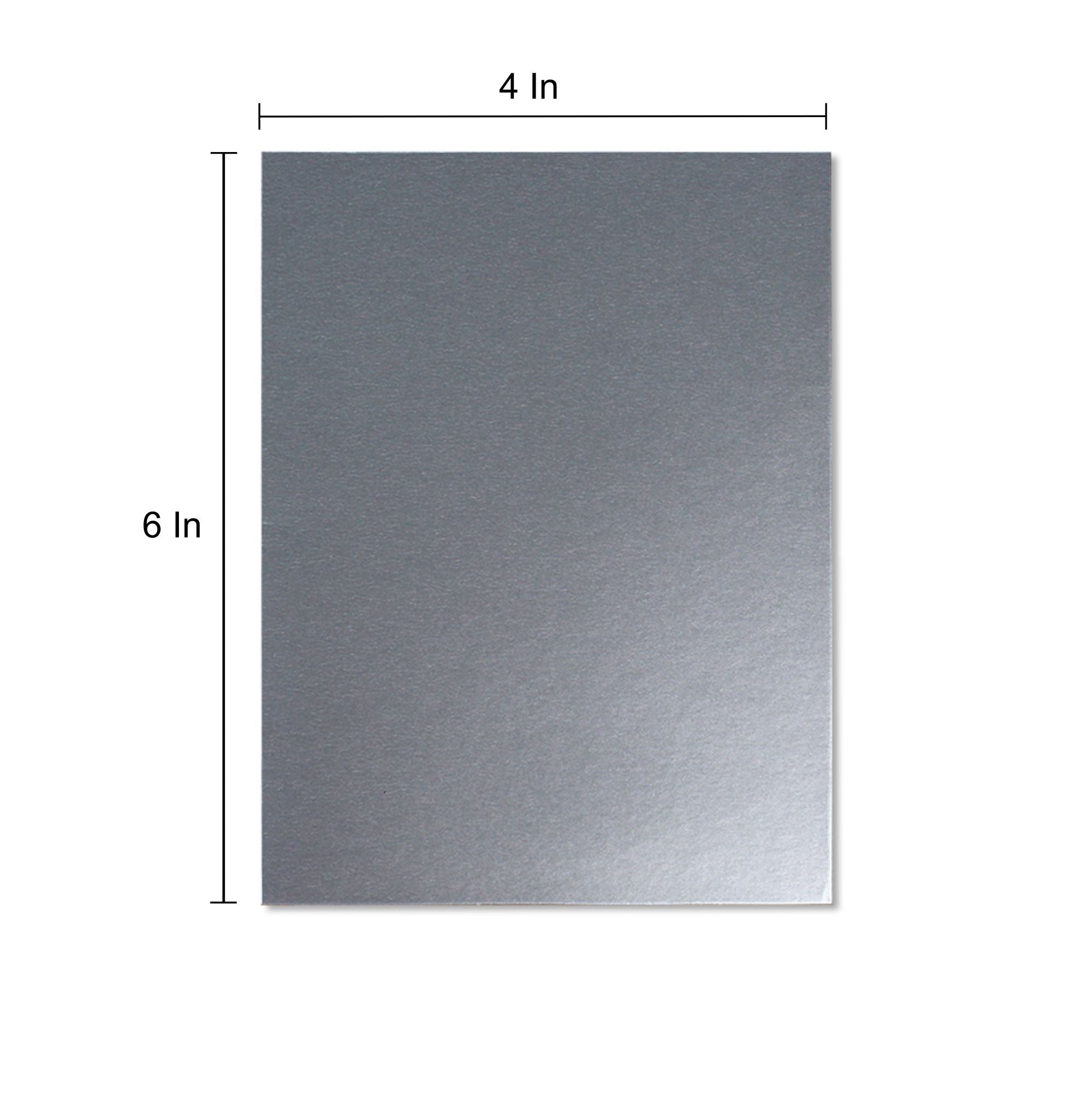 Premium Card & Envelope Metallic Millennium Silver 4Inch X6Inch  1Pc Lb