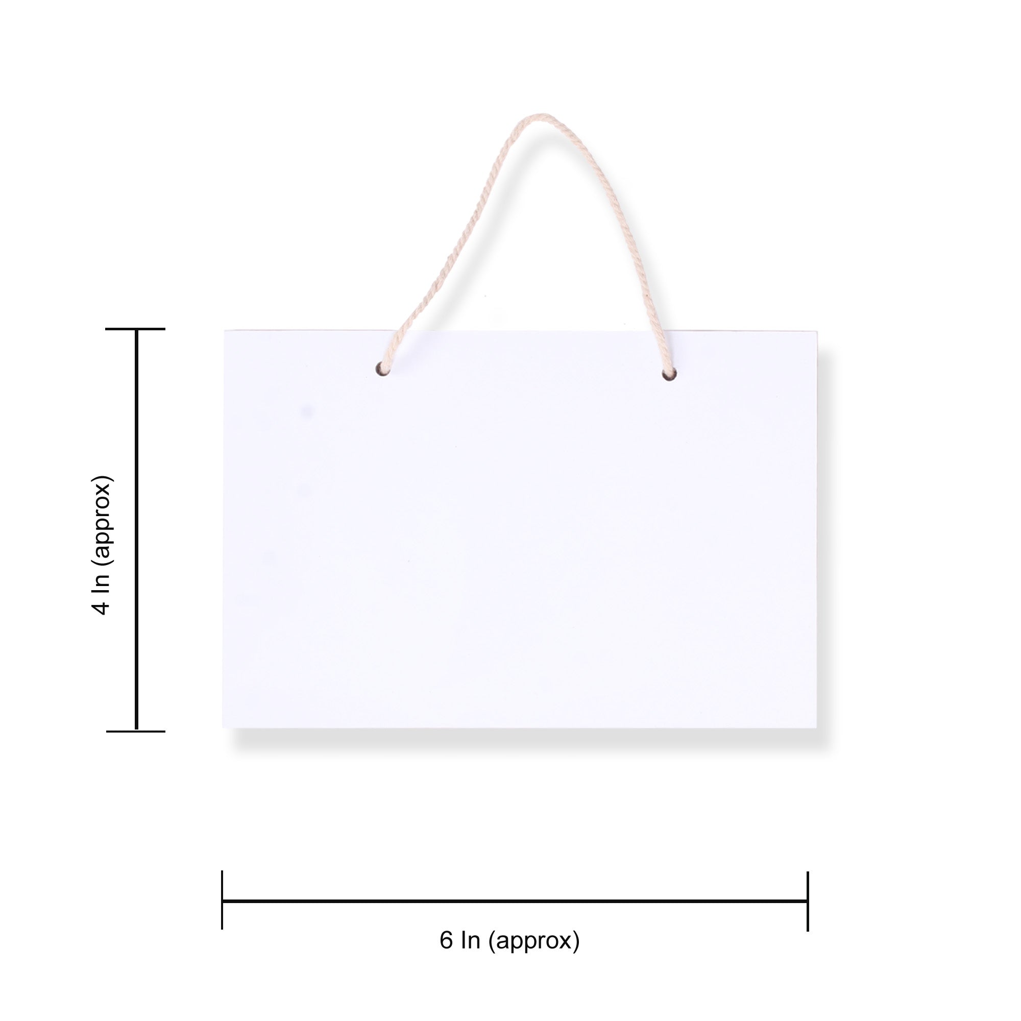 Creative Hanging White Marker Board Landscape Rectangular W6 X H4Inch 5.5Mm Thick 1Pc Lb
