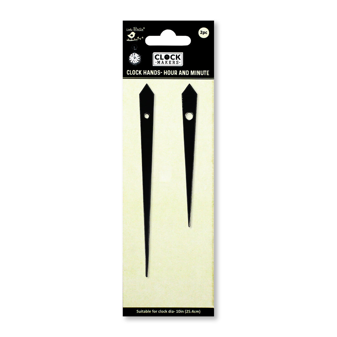Clock Hands Hour And Minute Chronos Black Hour 10.6Cm; Minute 14.3Cm 2Pc Pbci Lb