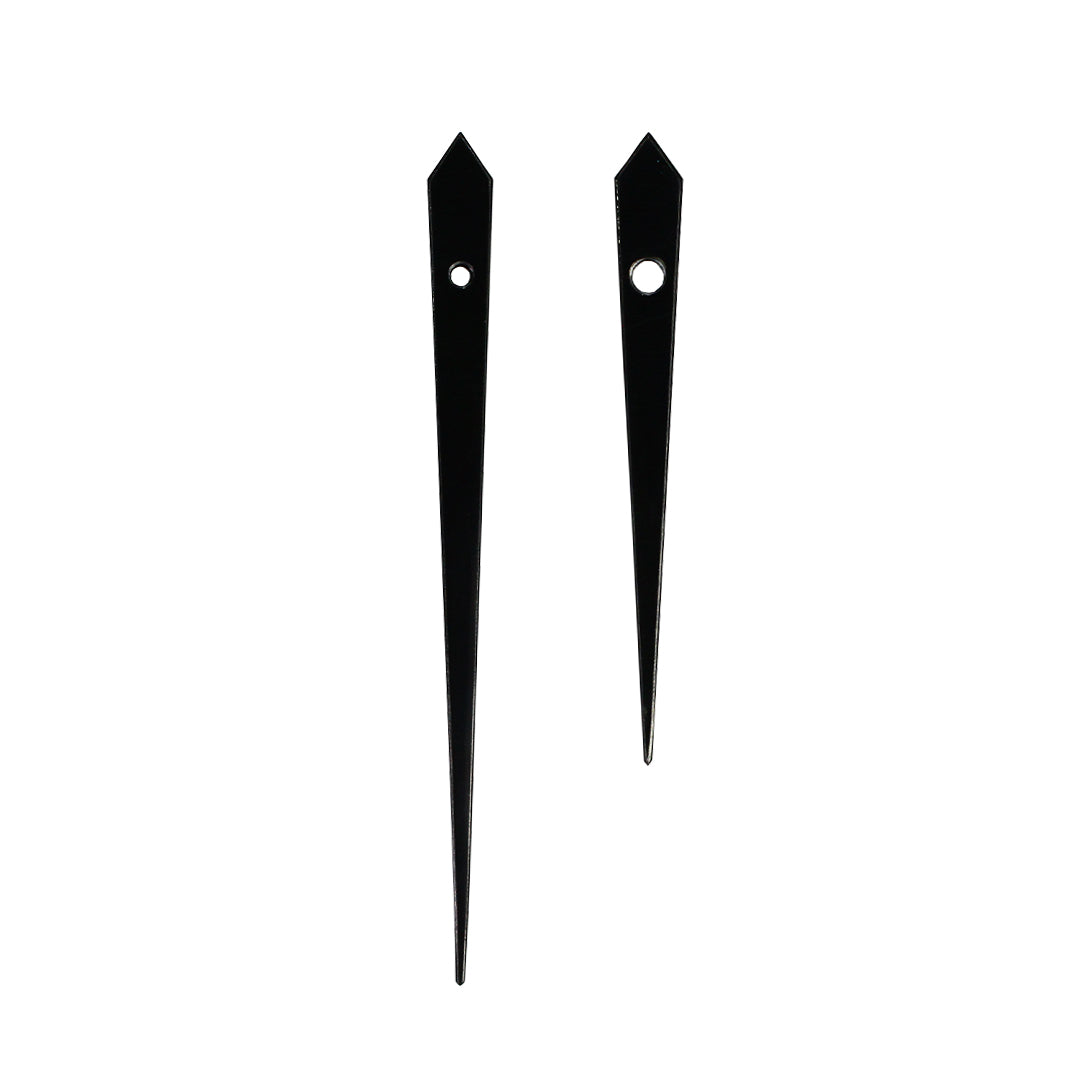 Clock Hands Hour And Minute Chronos Black Hour 10.6Cm; Minute 14.3Cm 2Pc Pbci Lb