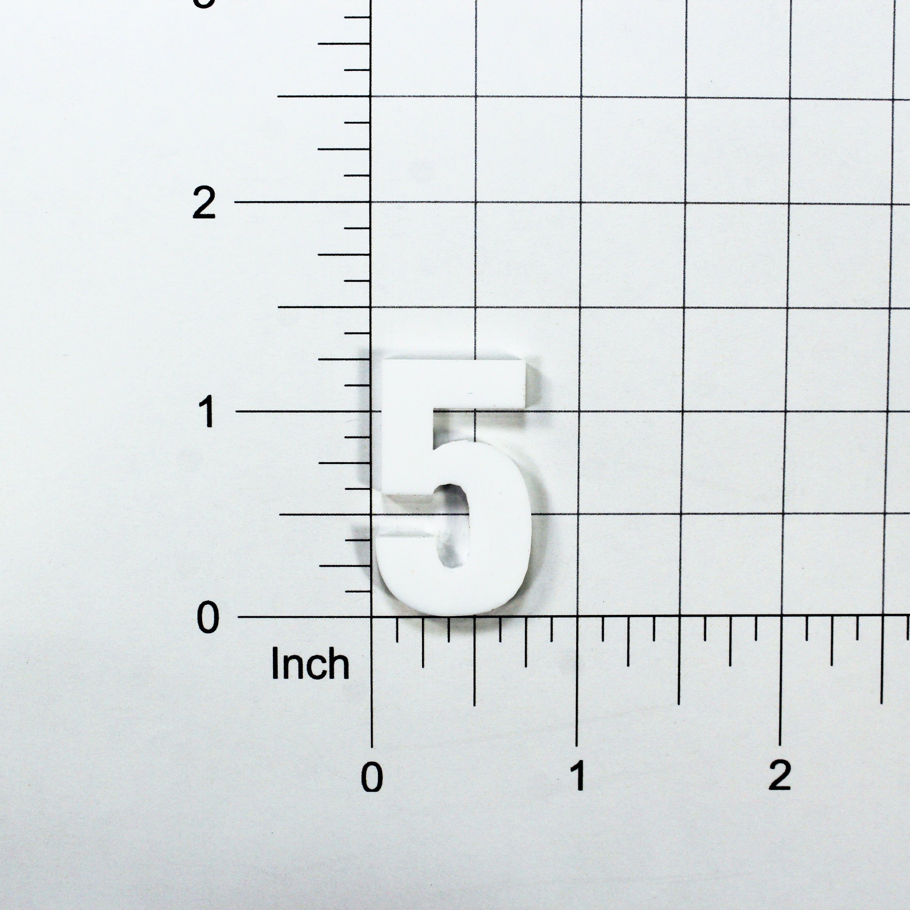 Clock Numbers Acrylic White 1.25inch 2.7mm Thick 15pc
