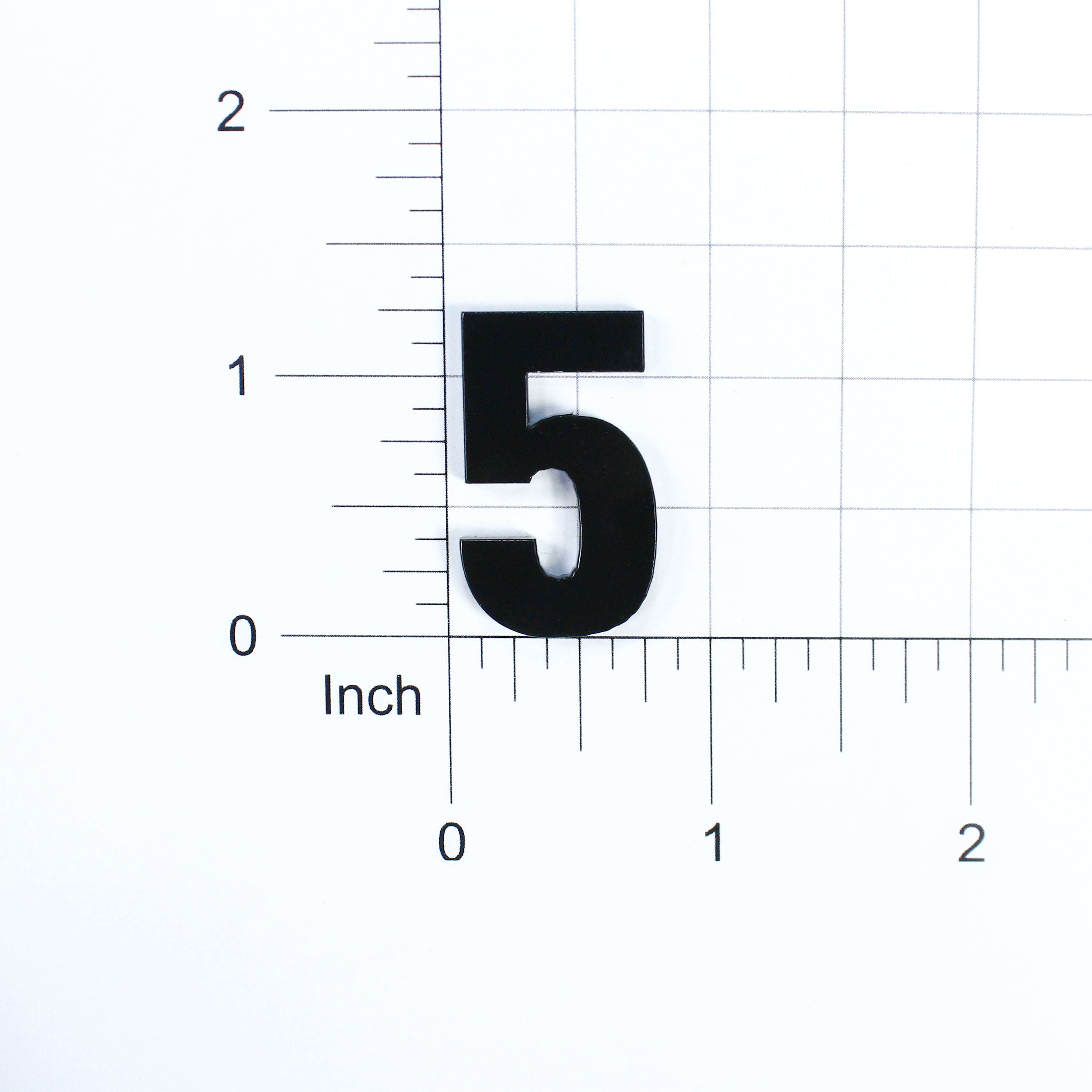 Clock Numbers Acrylic Black 1.25inch 2.7mm Thick 15pc