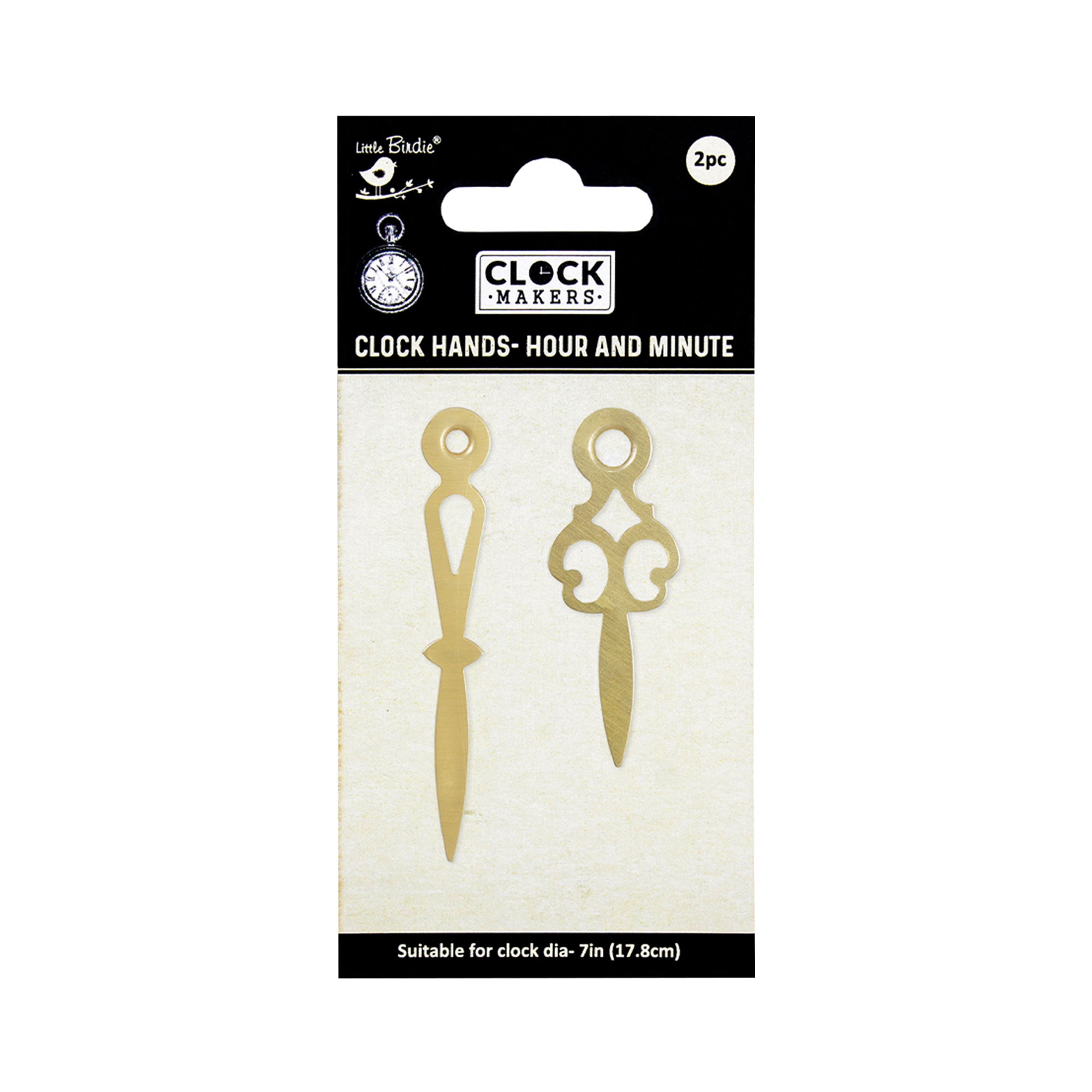 Clock Hands Hour And Minute Lex Gold Hour 5Cm; Minute 6.7Cm 2Pc Pbci Lb