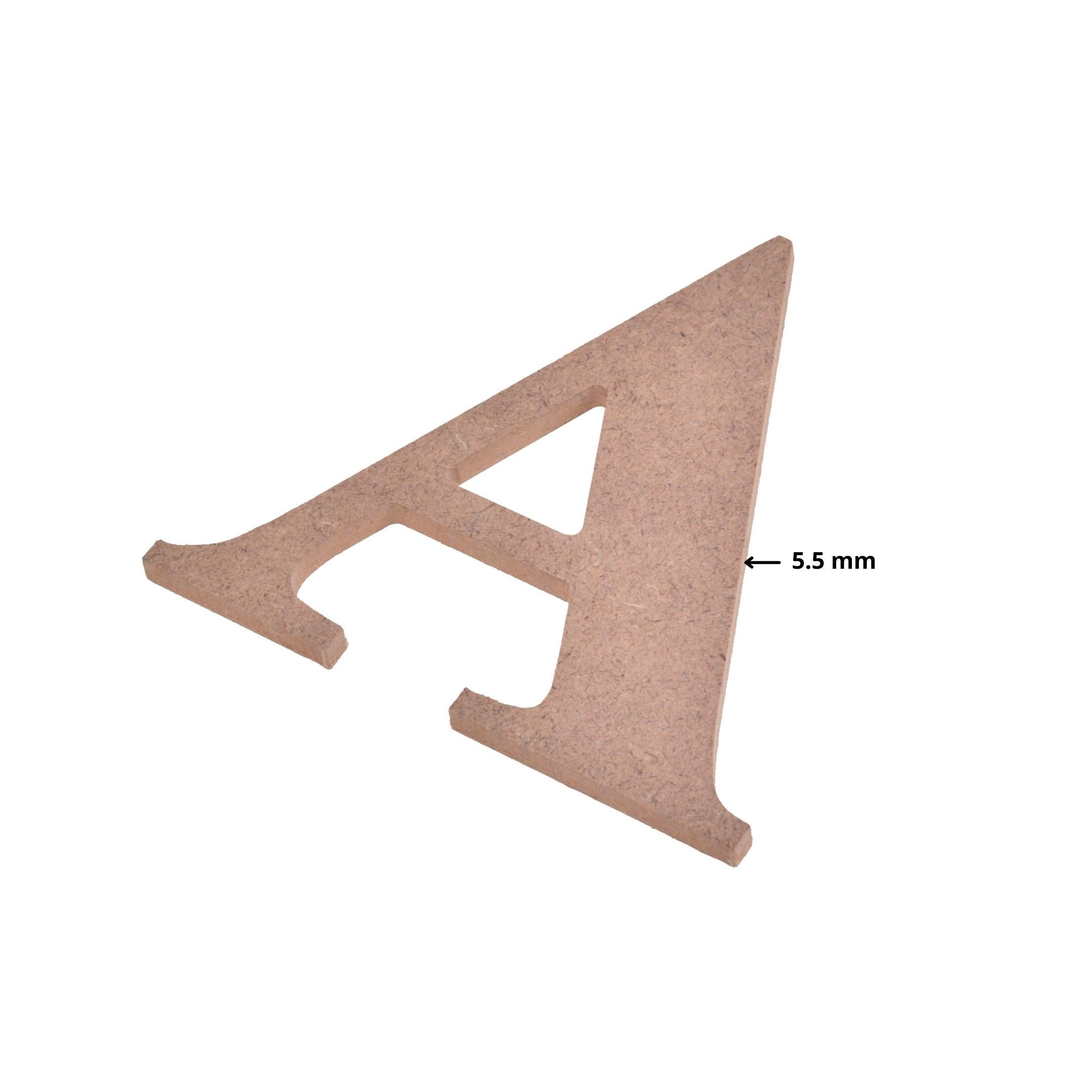 MDF Alphabet Upper Case A 4 X 4Inch 5.5Mm Thick 1Pc Lb