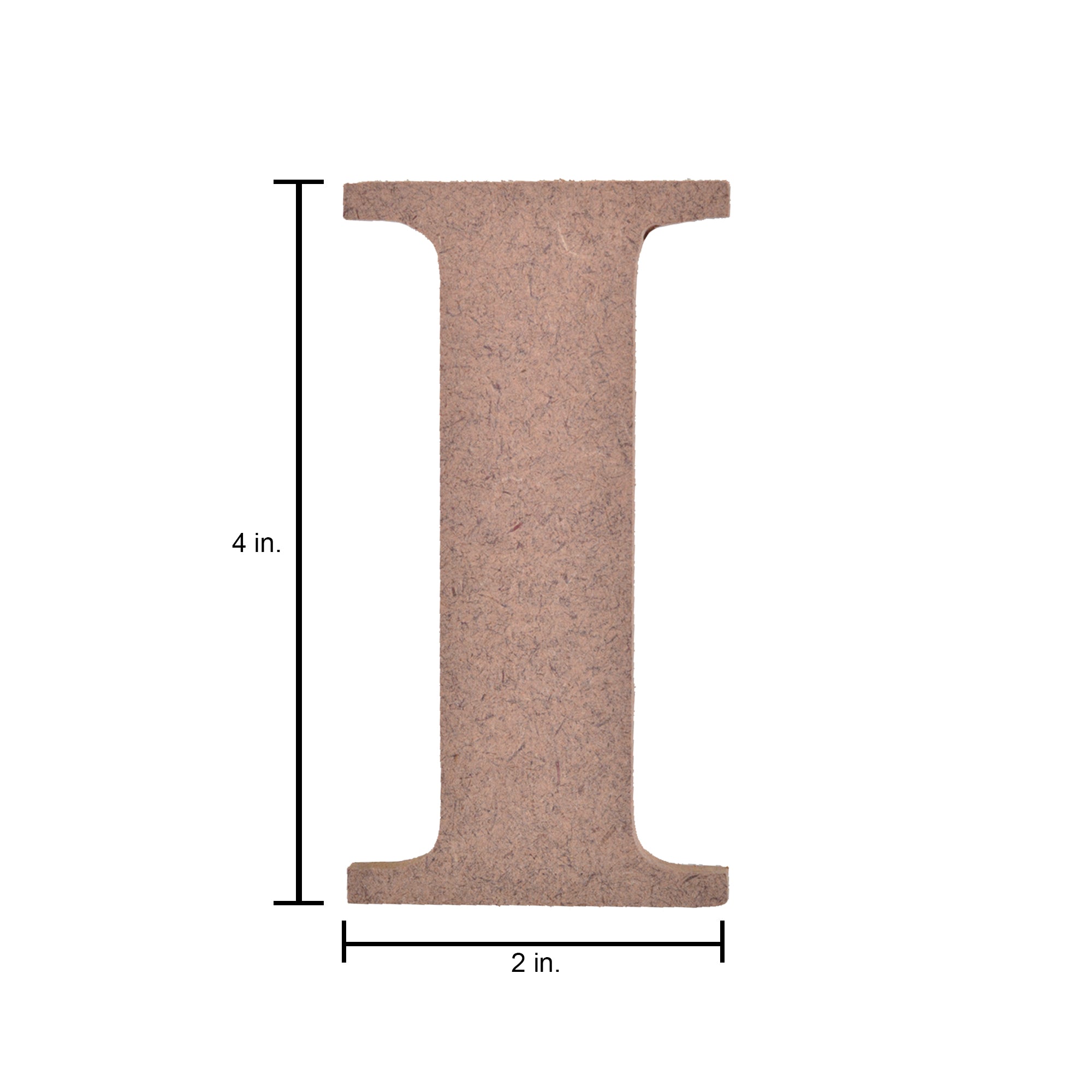 MDF Alphabet Upper Case I 2 X 4Inch 5.5Mm Thick 1Pc Lb
