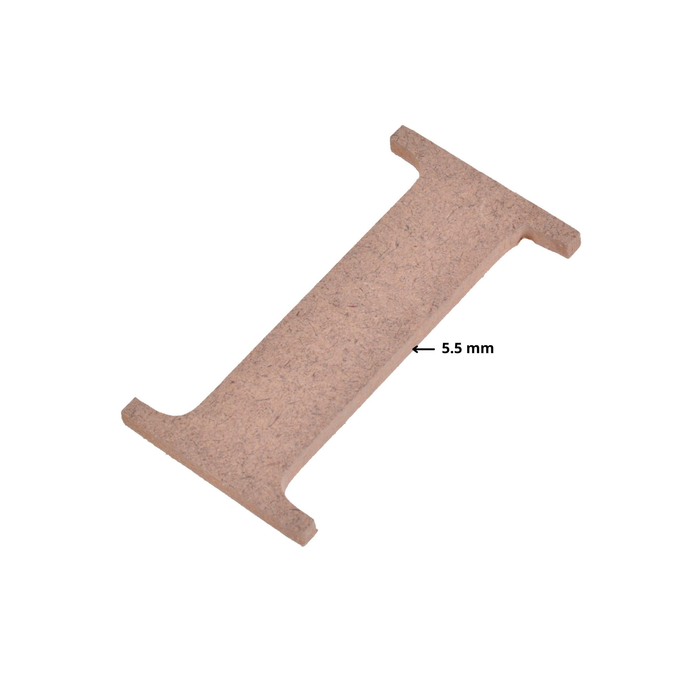 MDF Alphabet Upper Case I 2 X 4Inch 5.5Mm Thick 1Pc Lb