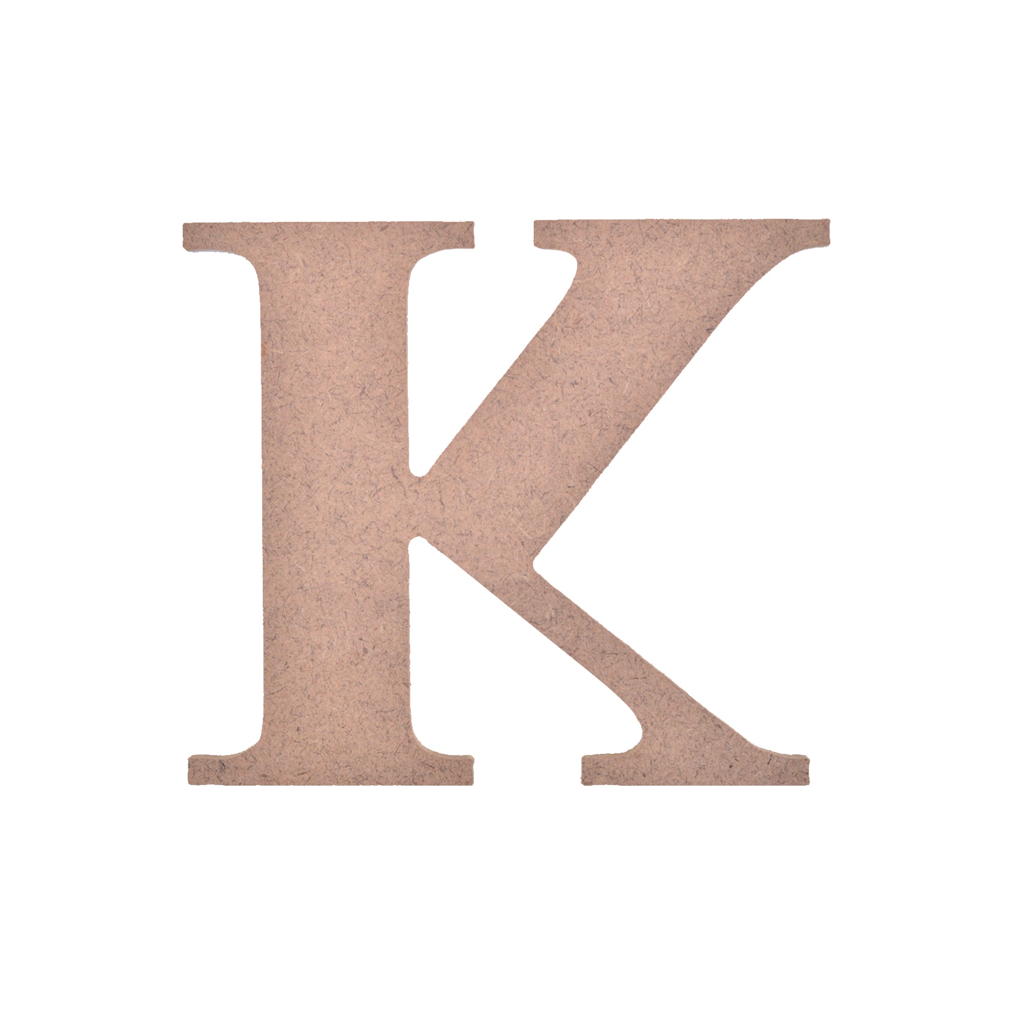 MDF Alphabet Upper Case K 4.5 X 4Inch 5.5Mm Thick 1Pc Lb