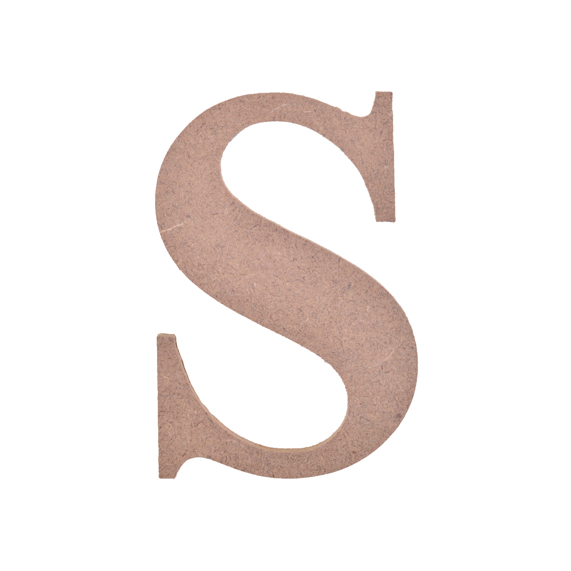 MDF Alphabet Upper Case S 3 X 4Inch 5.5Mm Thick 1Pc Lb