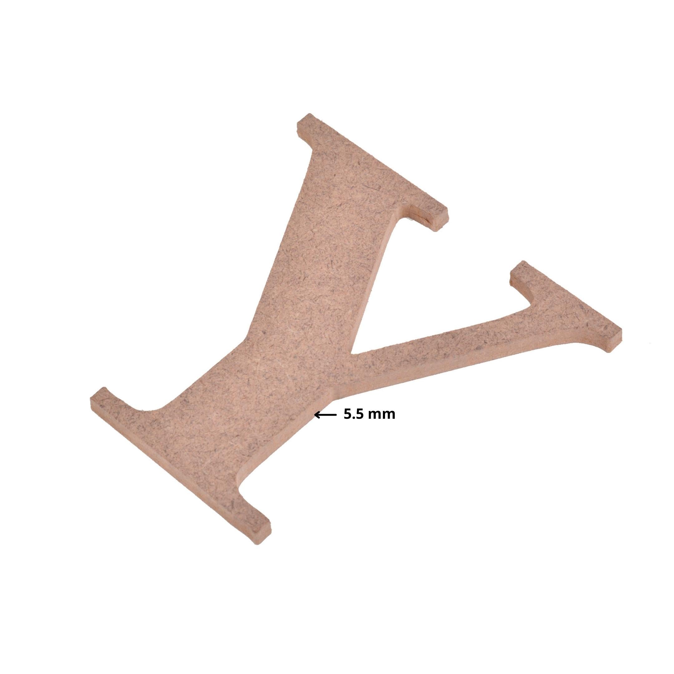 MDF Alphabet Upper Case Y 4 X 4Inch 5.5Mm Thick 1Pc Lb
