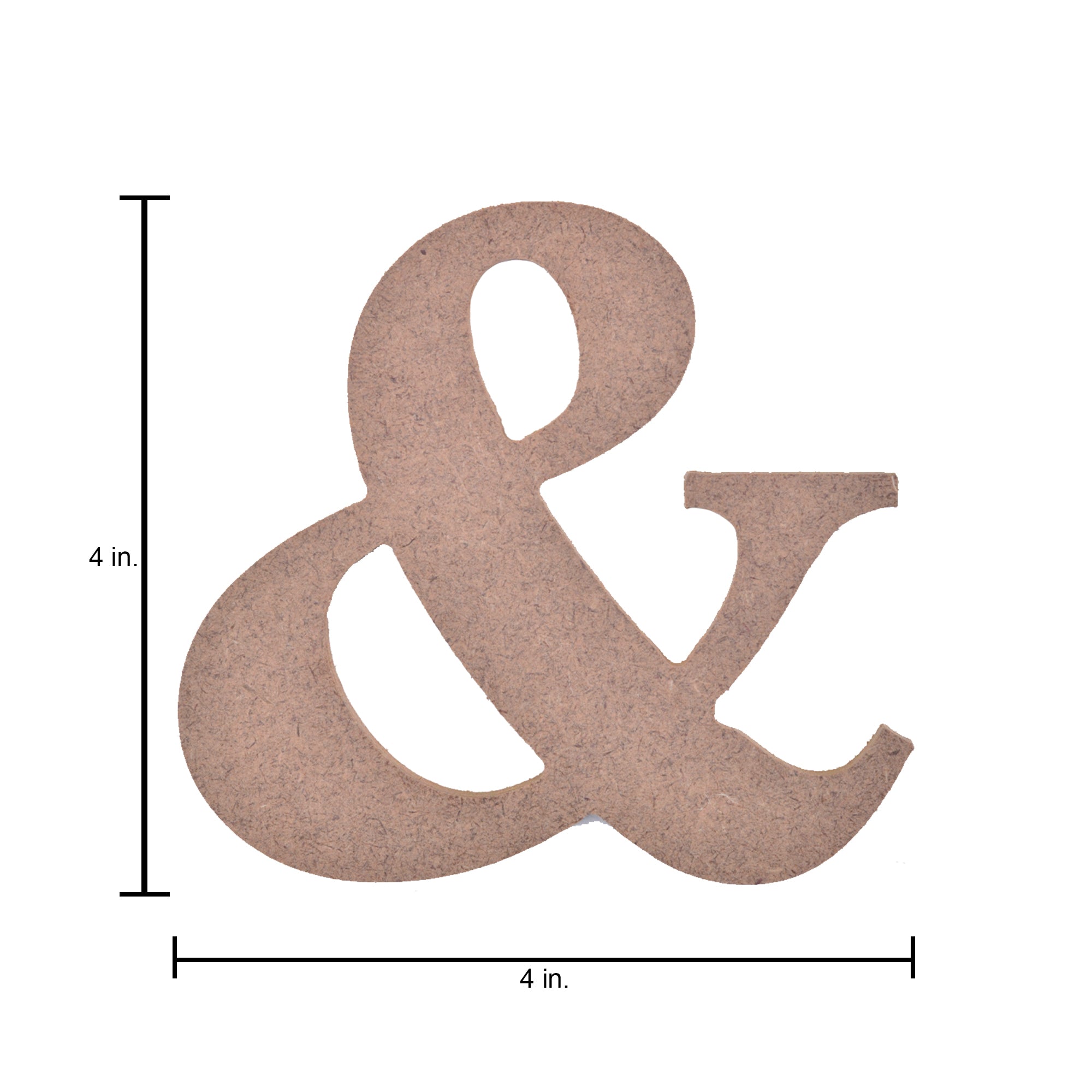 MDF Symbol - & | 4 X 4Inch | 5.5 mm Thick - 1Pc