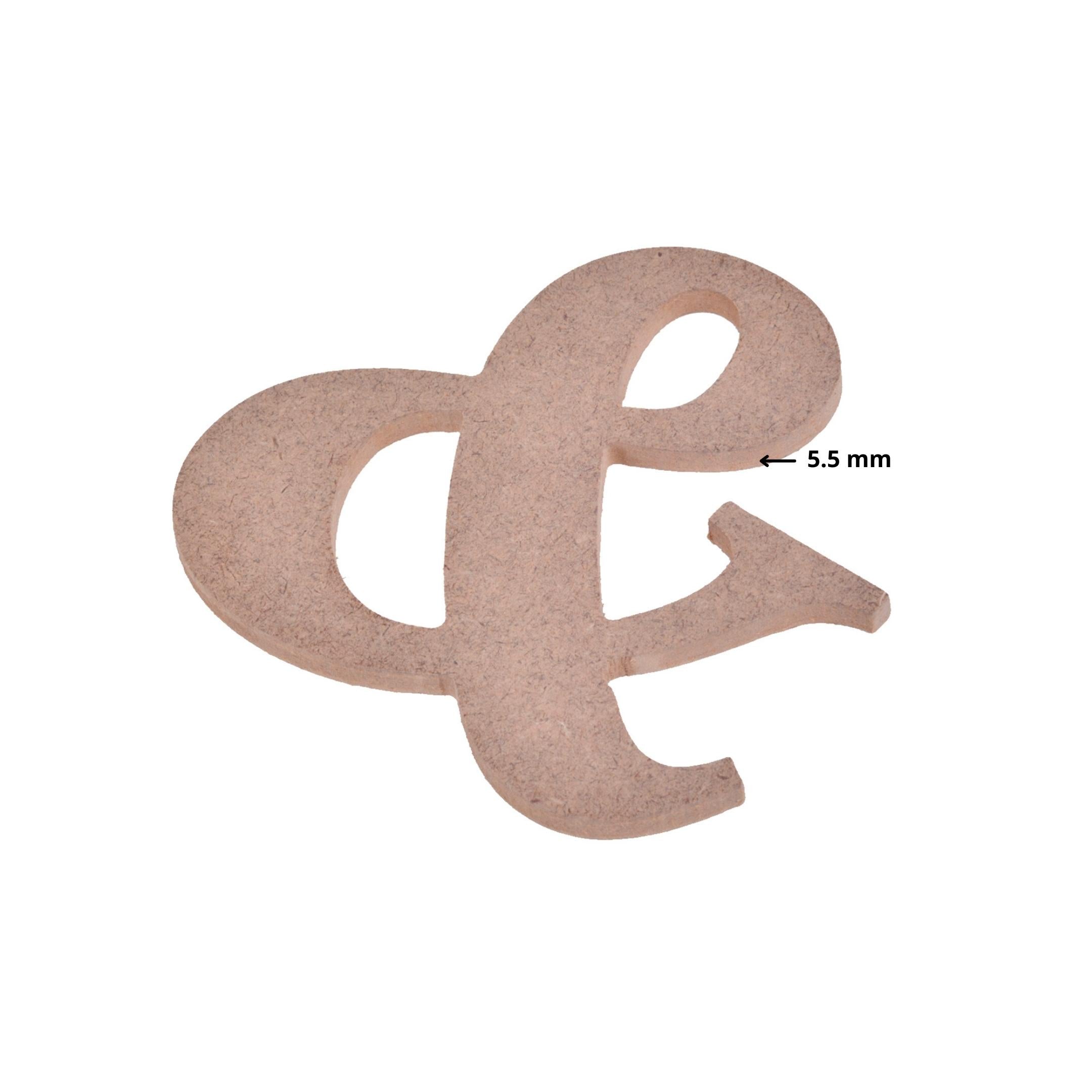 MDF Symbol - & | 4 X 4Inch | 5.5 mm Thick - 1Pc